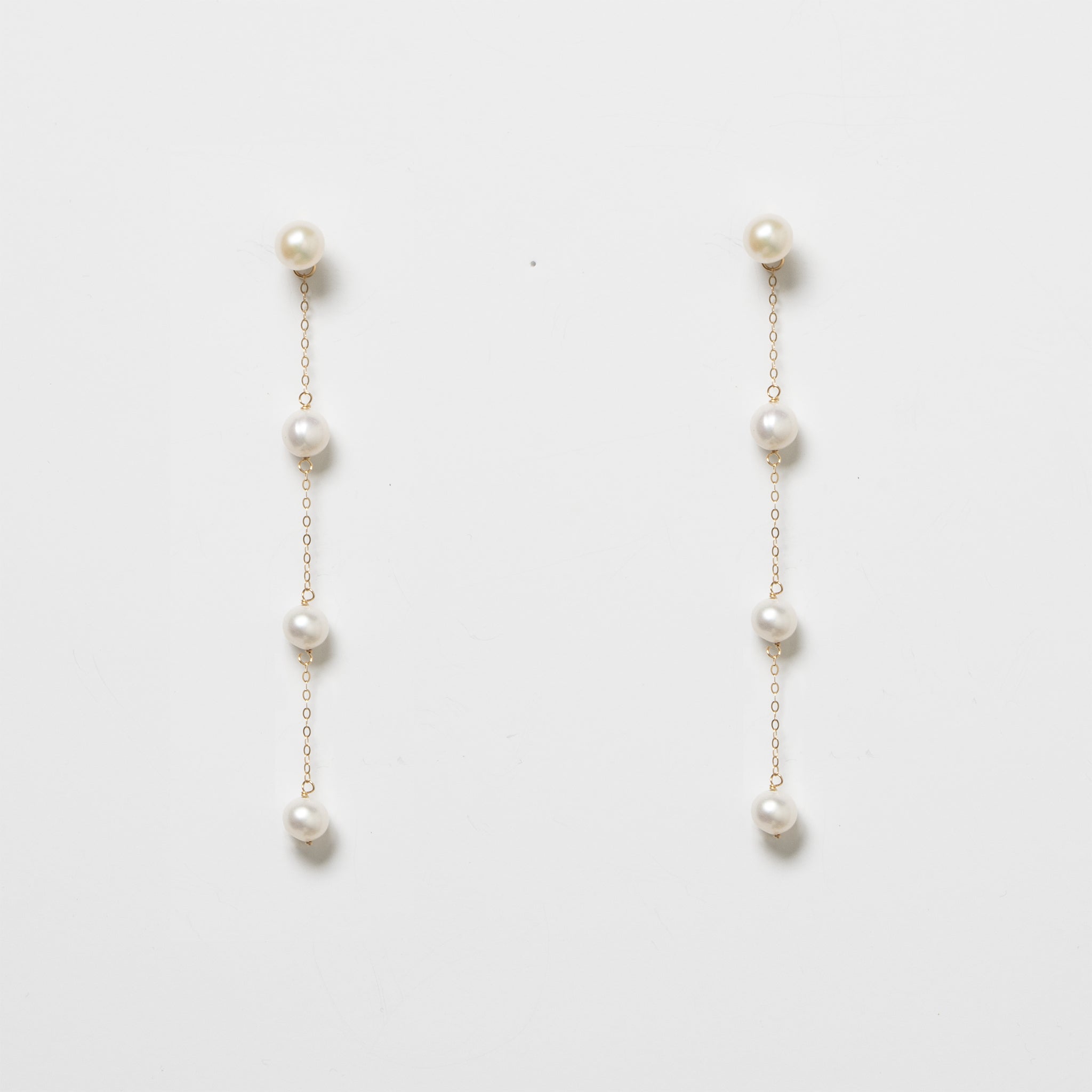 Santorini Earrings - Pearls & Gold