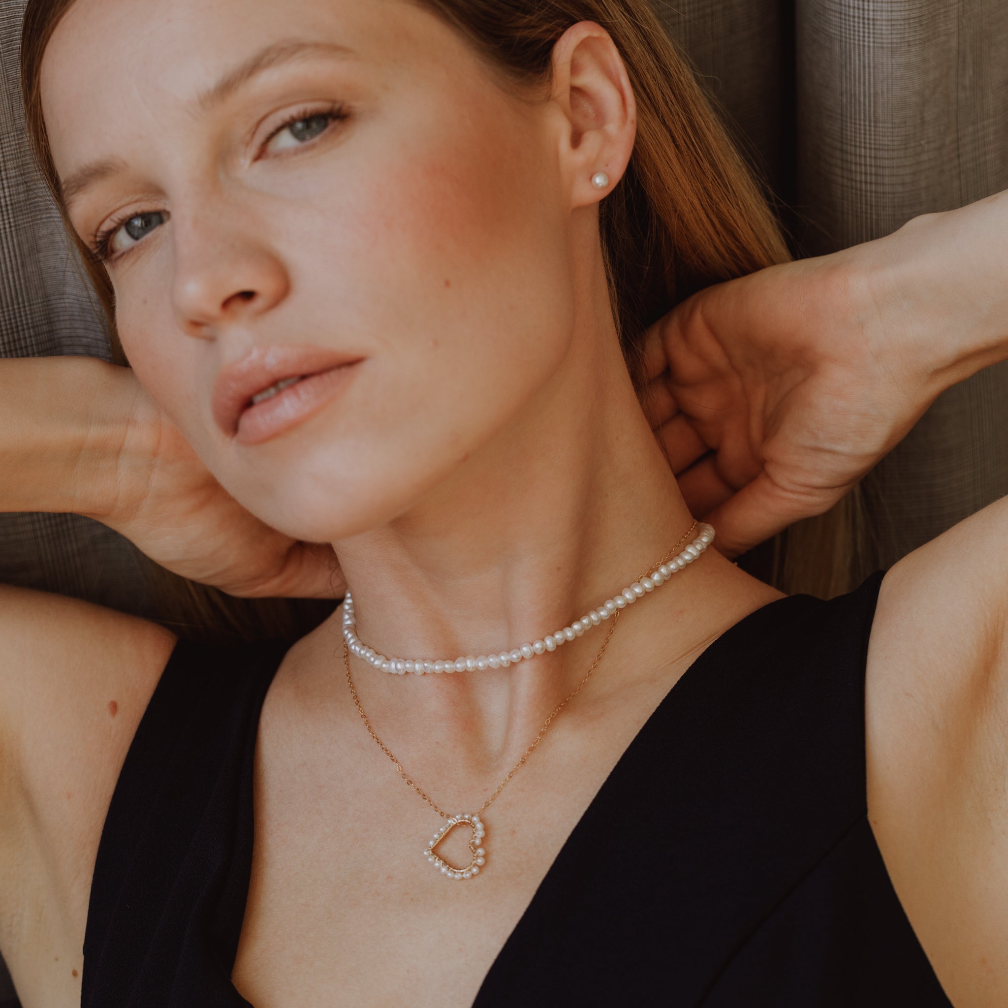 Love Me Necklace - Pearls & Gold