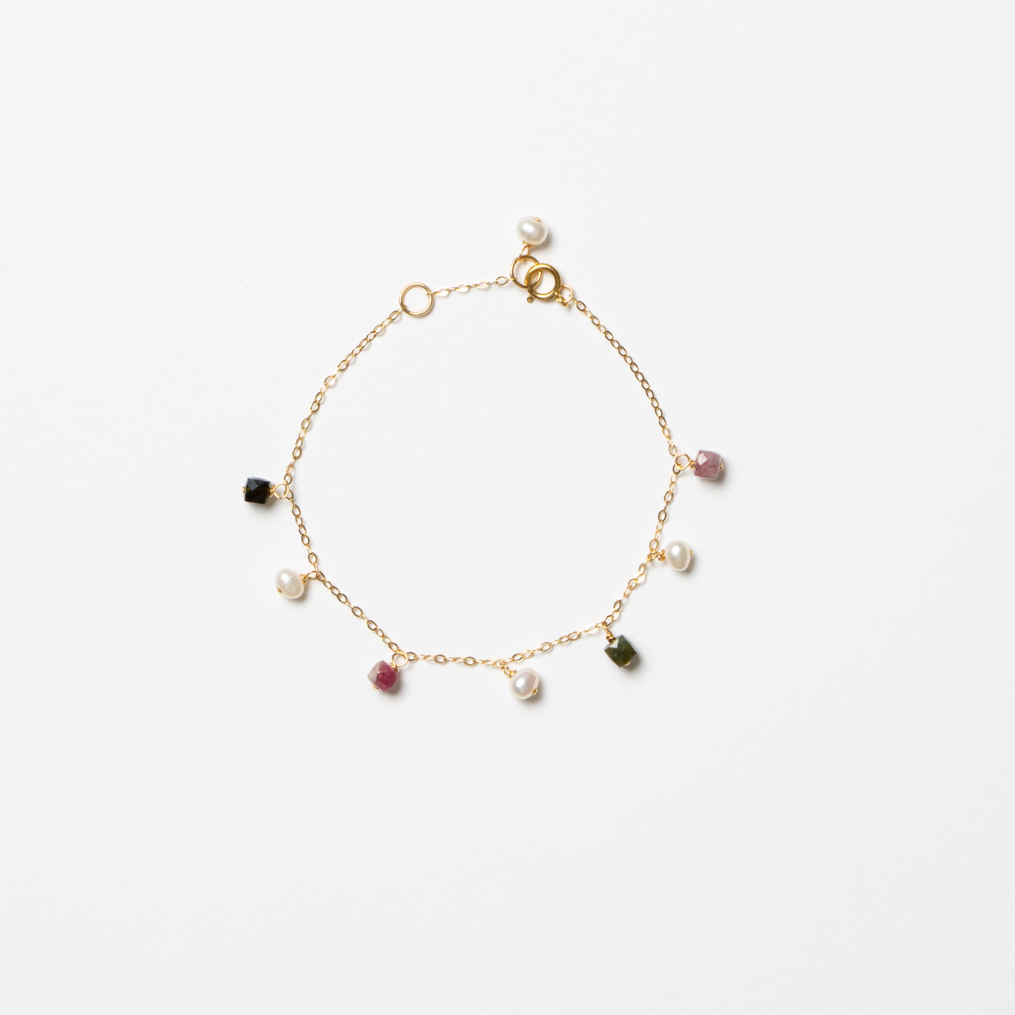 Dancing Pearls & Tourmaline Bracelet