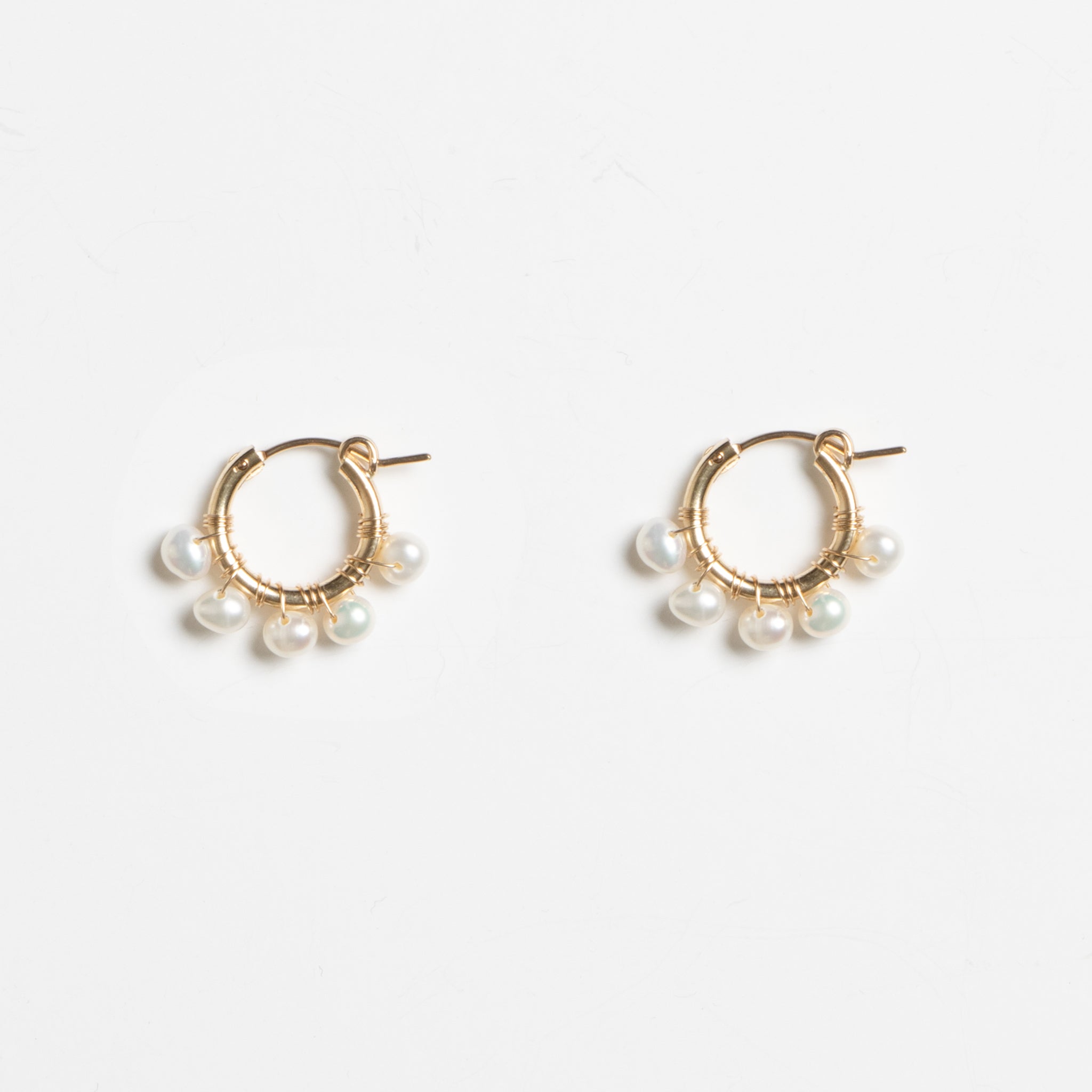 Estelle Earrings - Ivory Pearls & Gold