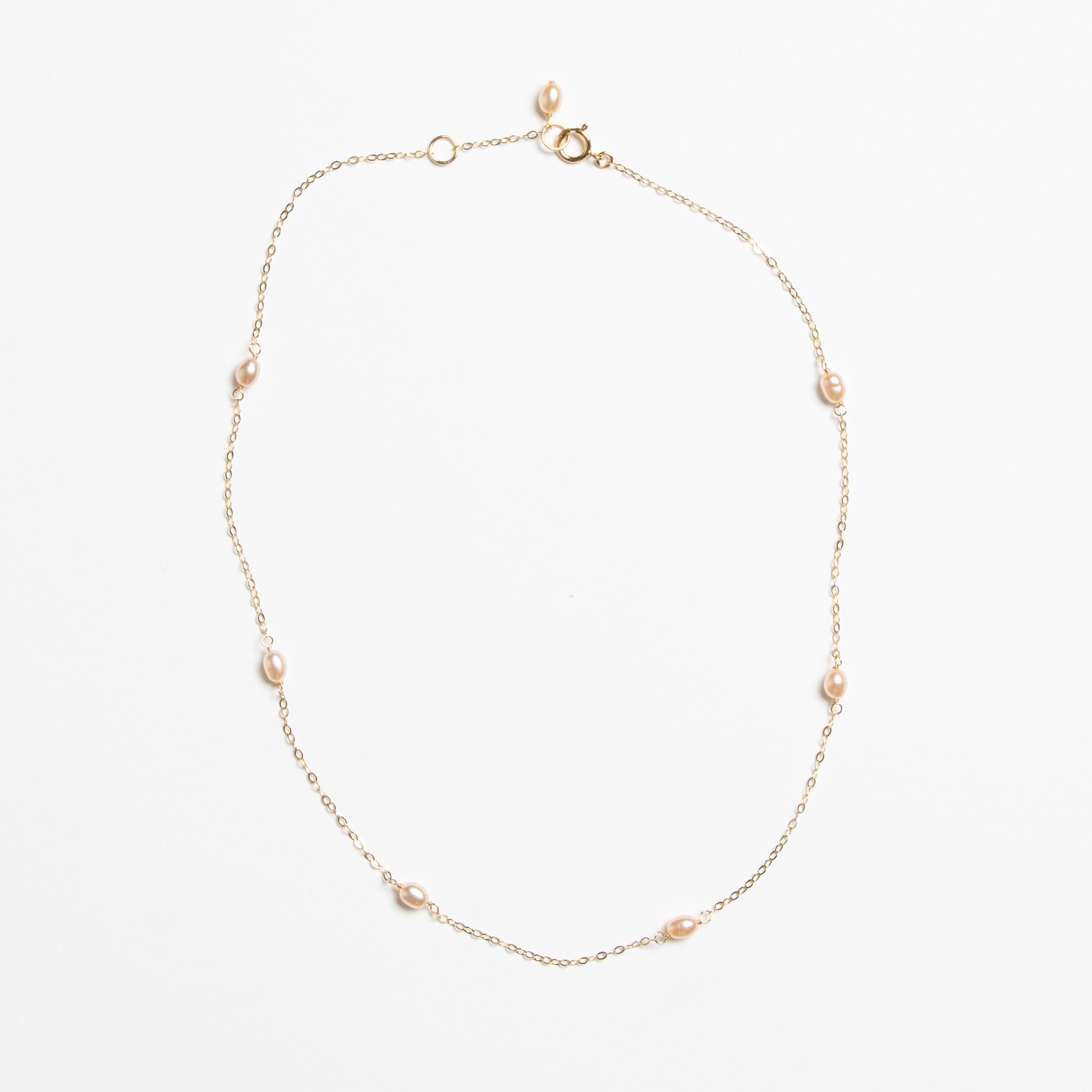 Stella Chain - Pink Pearls & Gold
