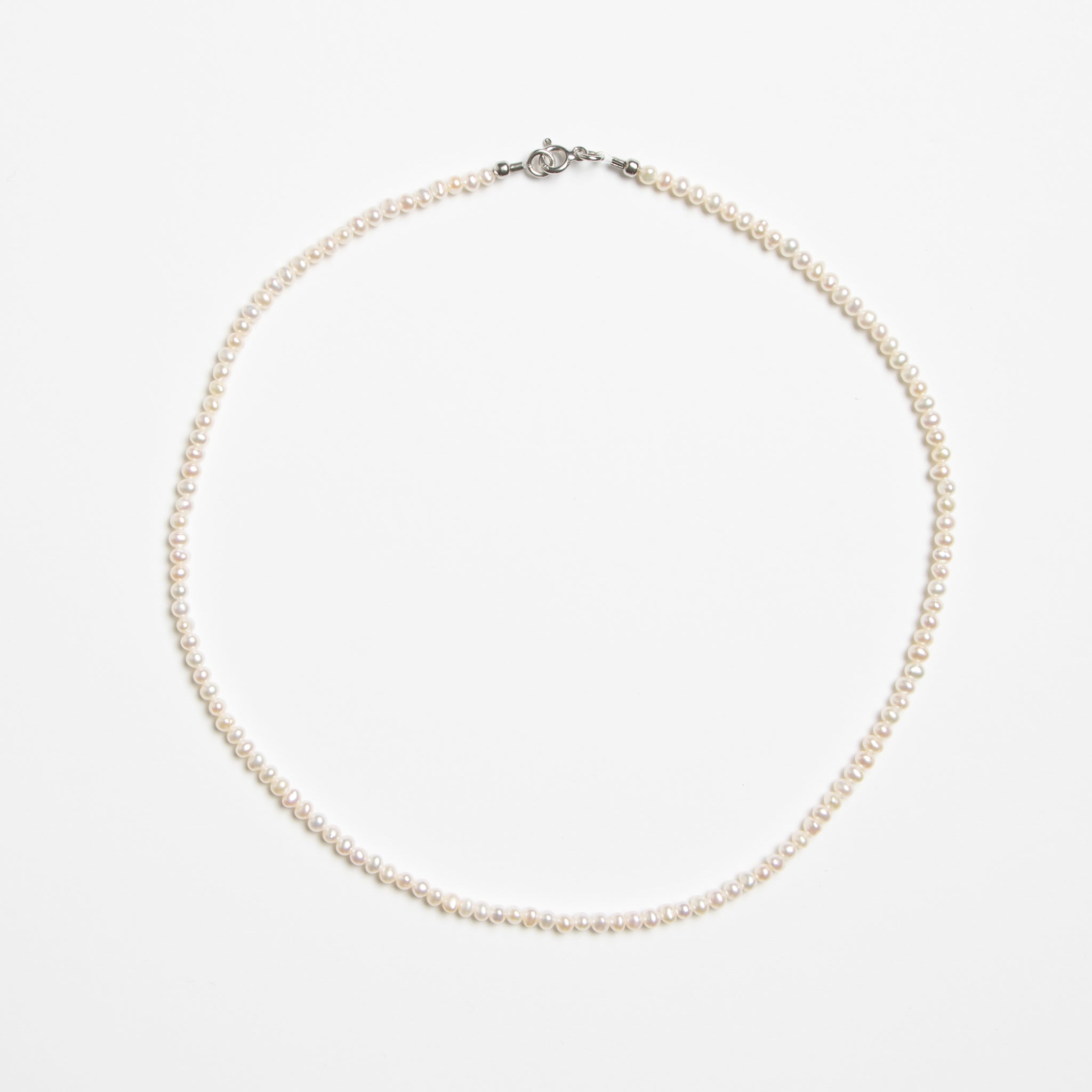 Taro Pearl Necklace Silver