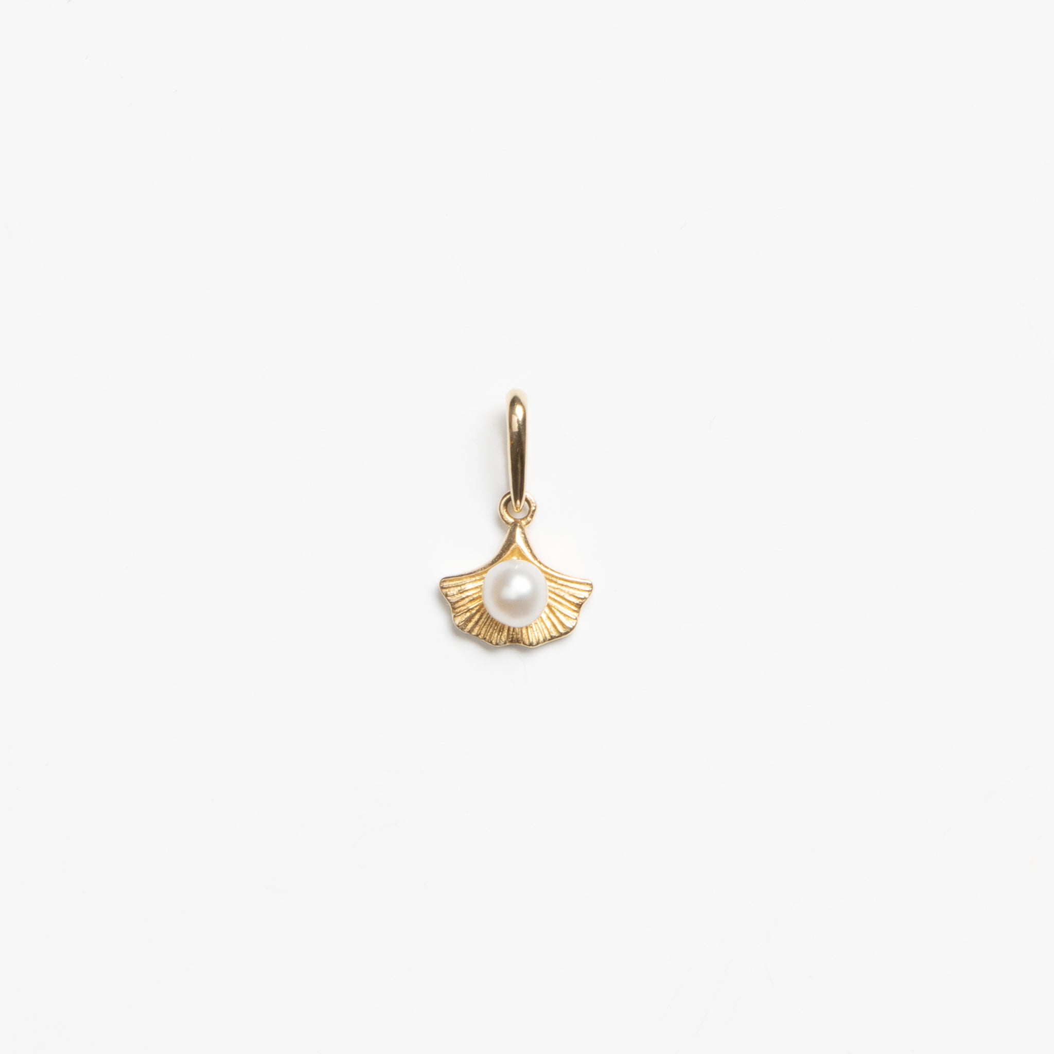 Ginko Pendant - 14K Gold