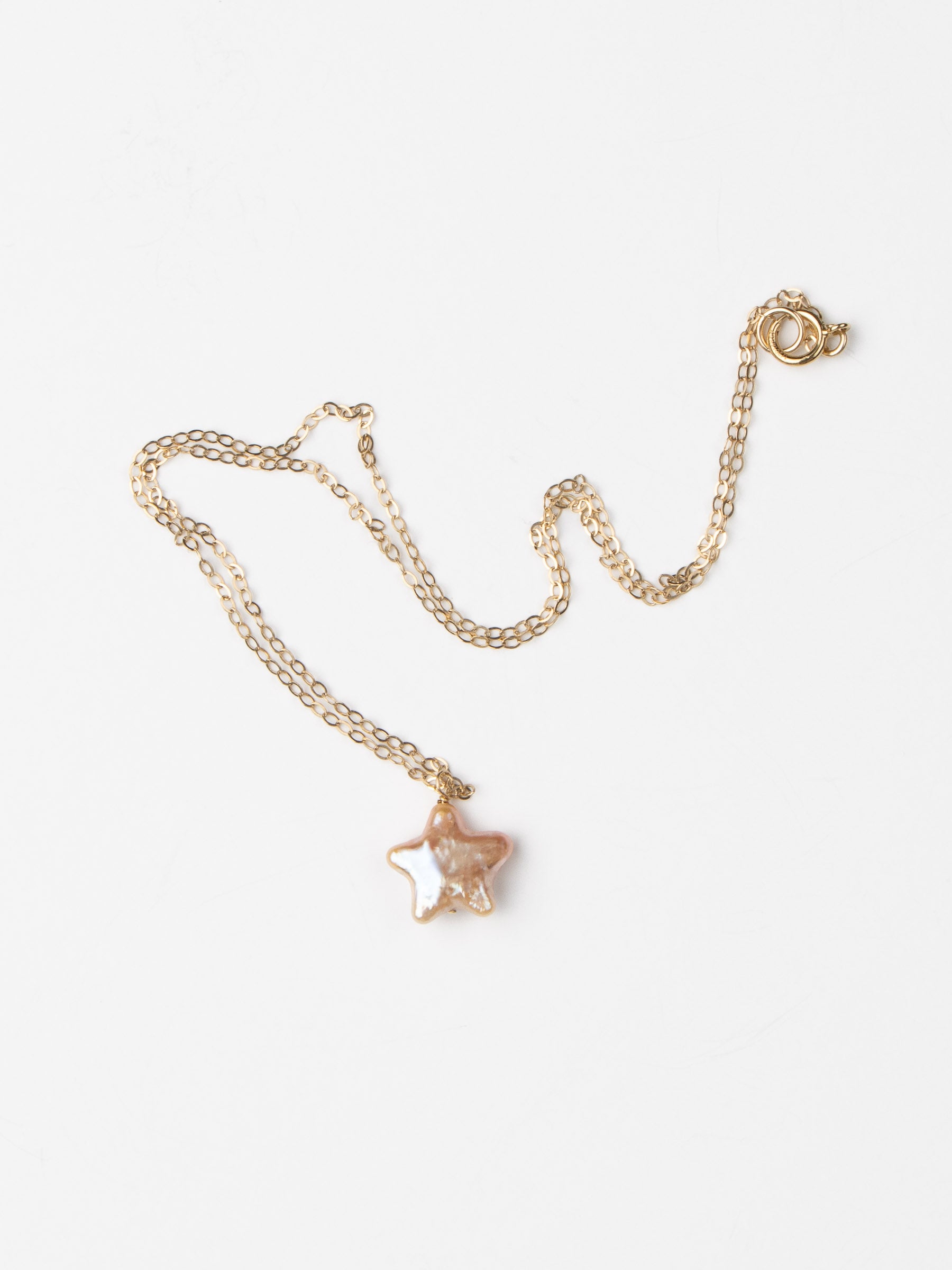 Star Chain - Pink Pearls & Gold