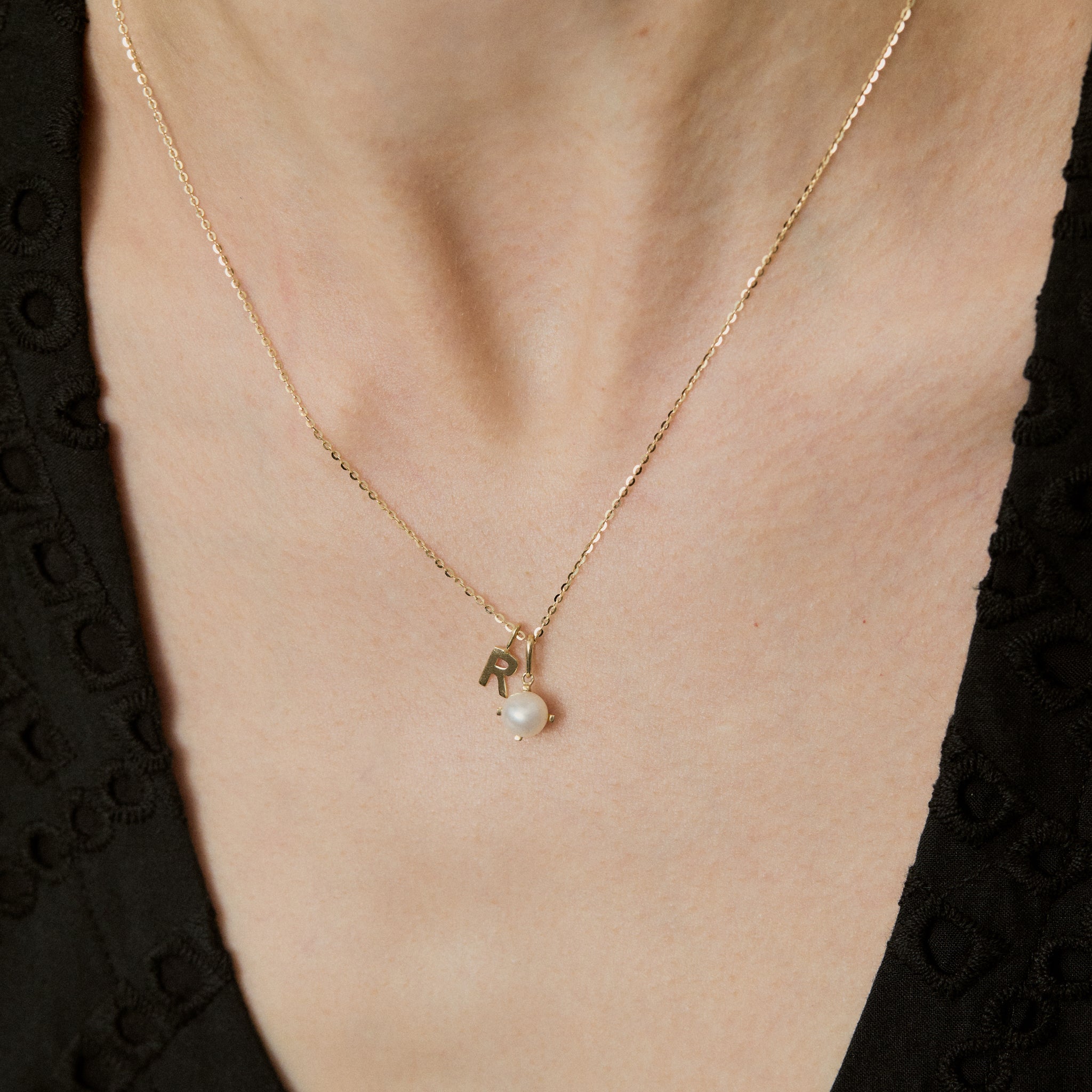 Letter 14K Pendant - 14K Gold