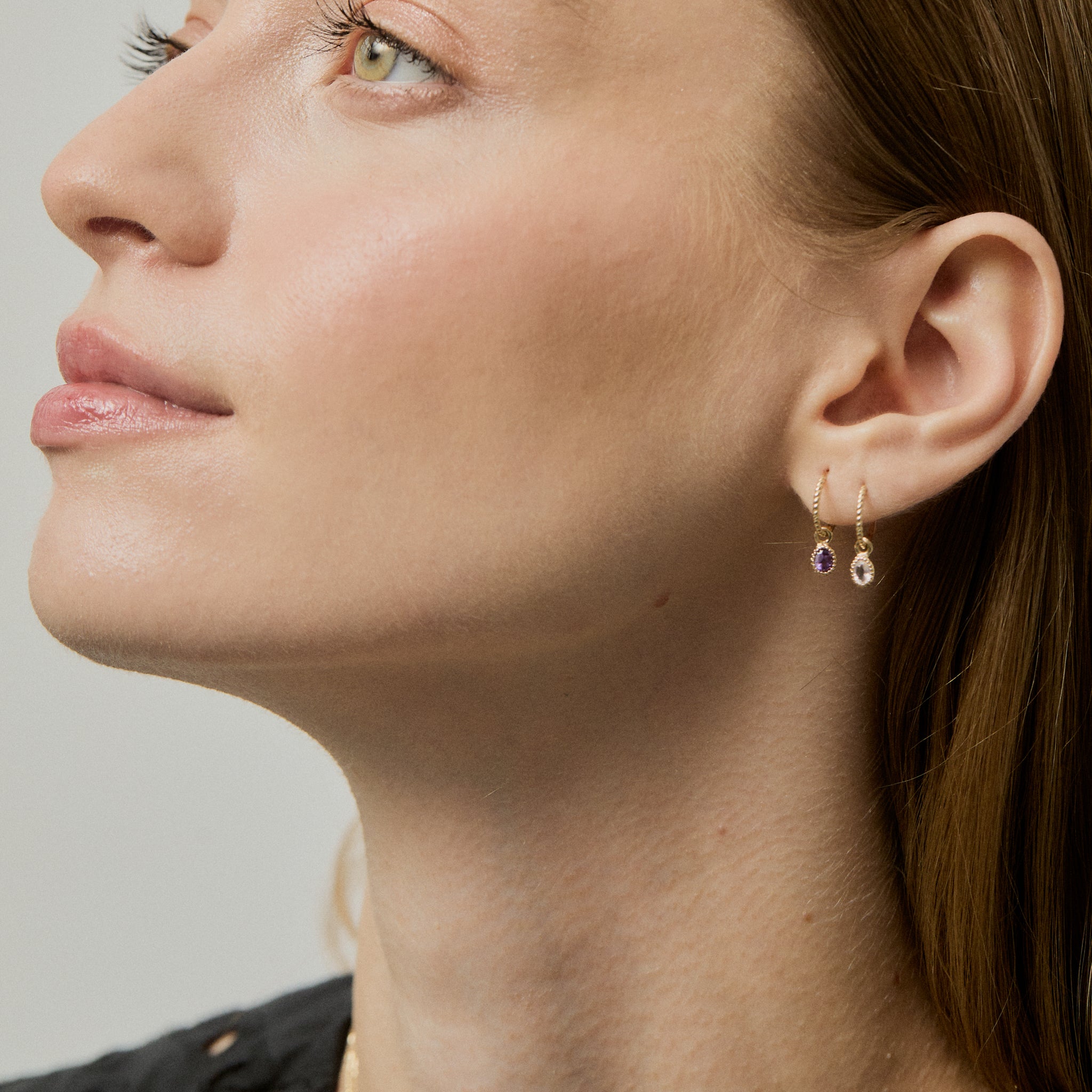 Amethyst Earrings - 14K Gold