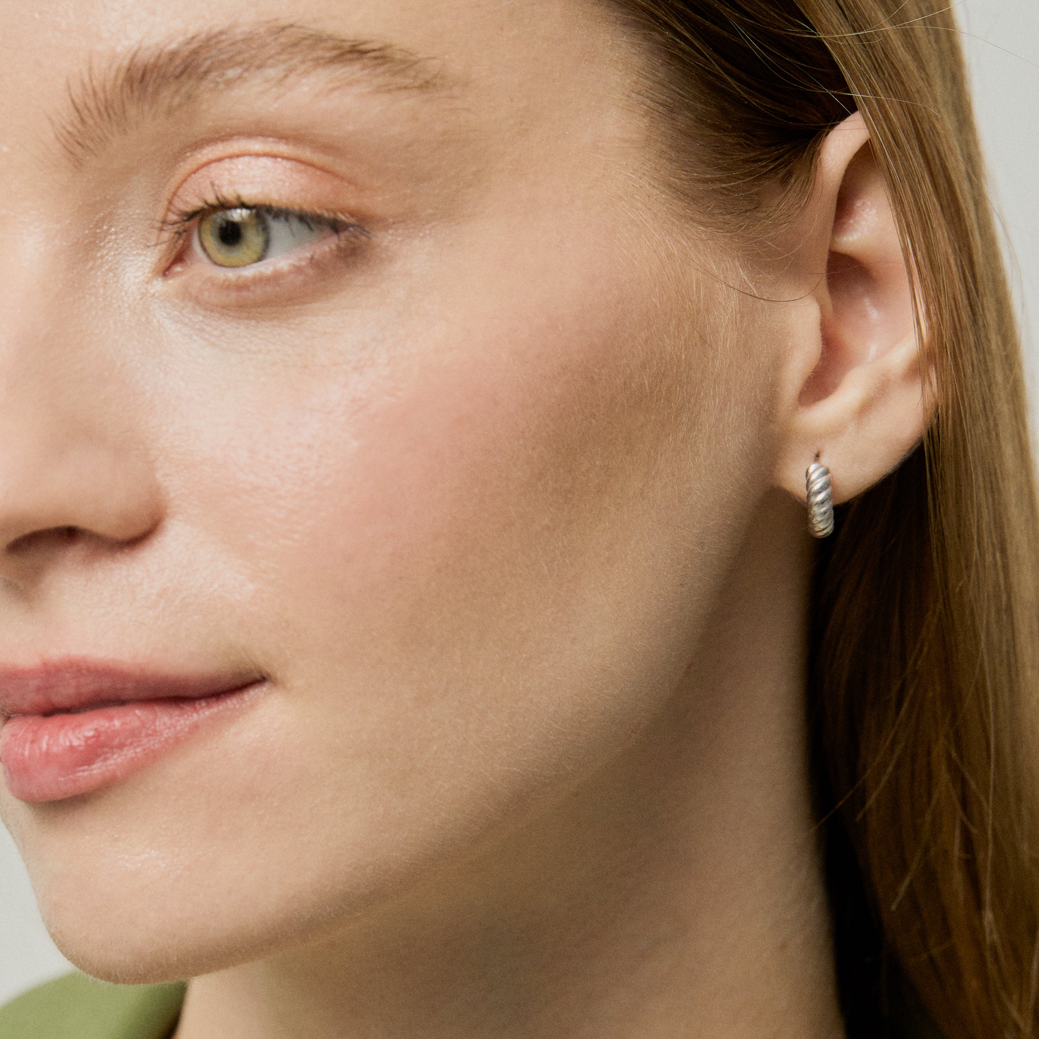 Croissant Earrings - Silver