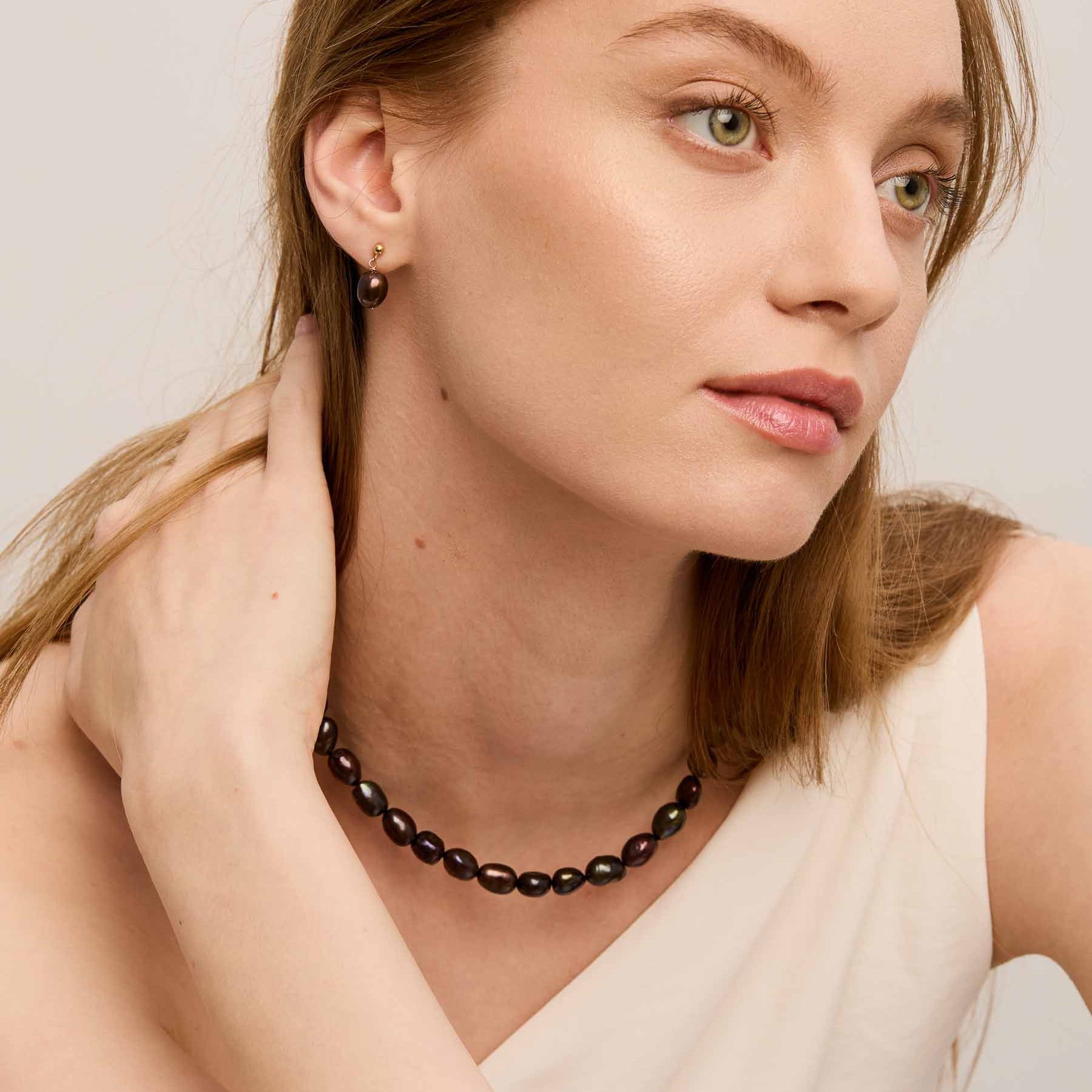 Anna Earrings - Pearls & Gold