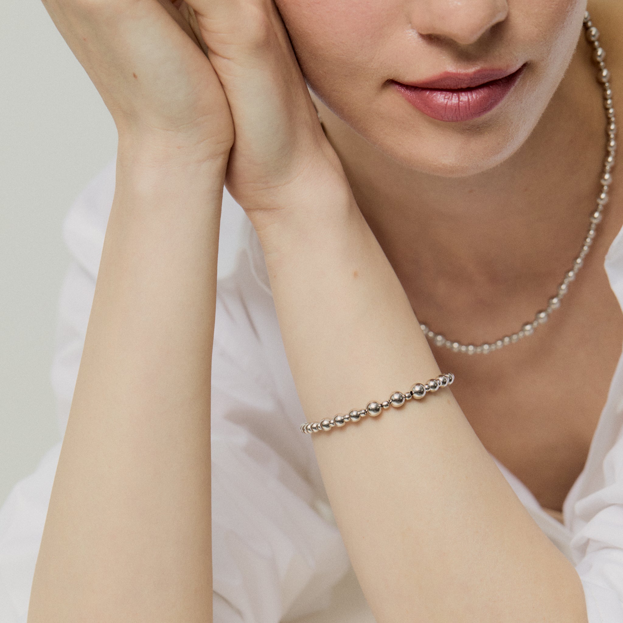 Bratara din sfere de argint | Atelier Devi