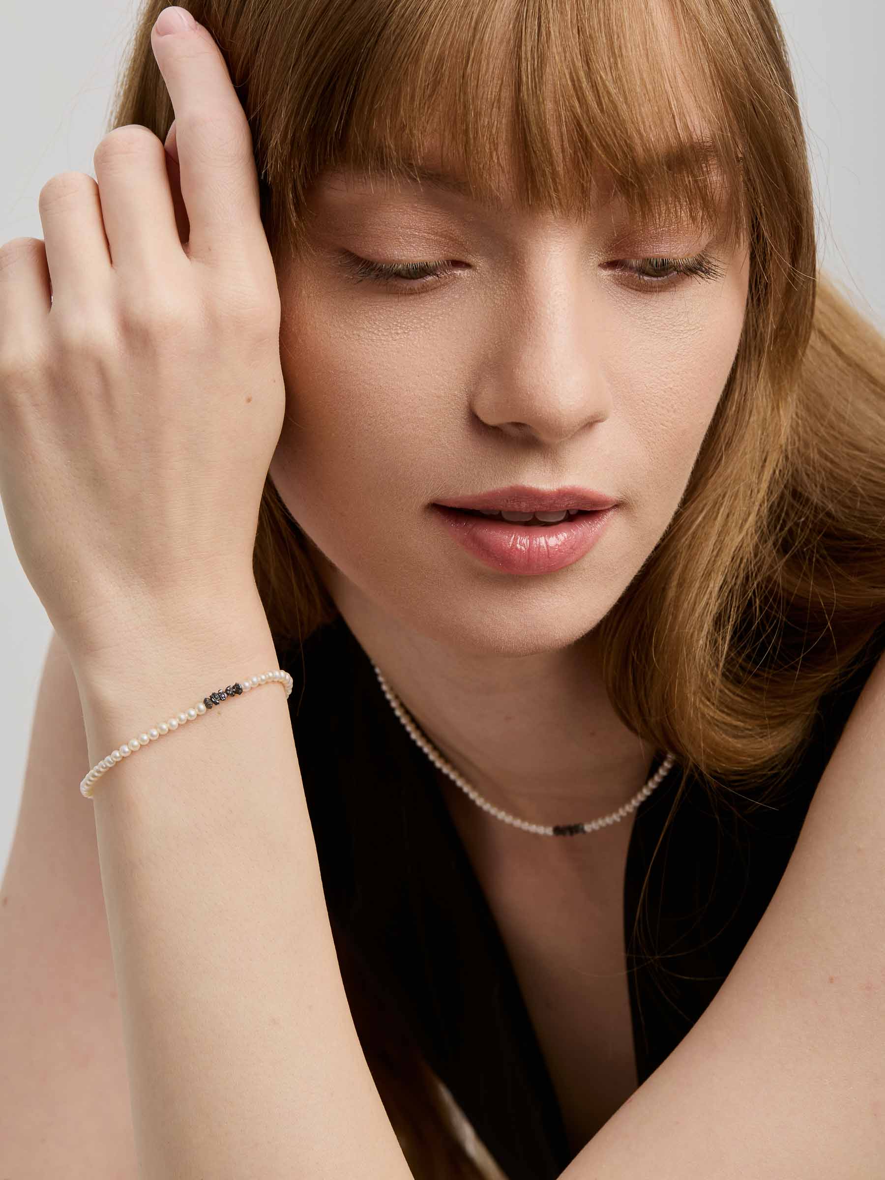 Sayuri Bracelet - Black Diamonds & 14K Gold