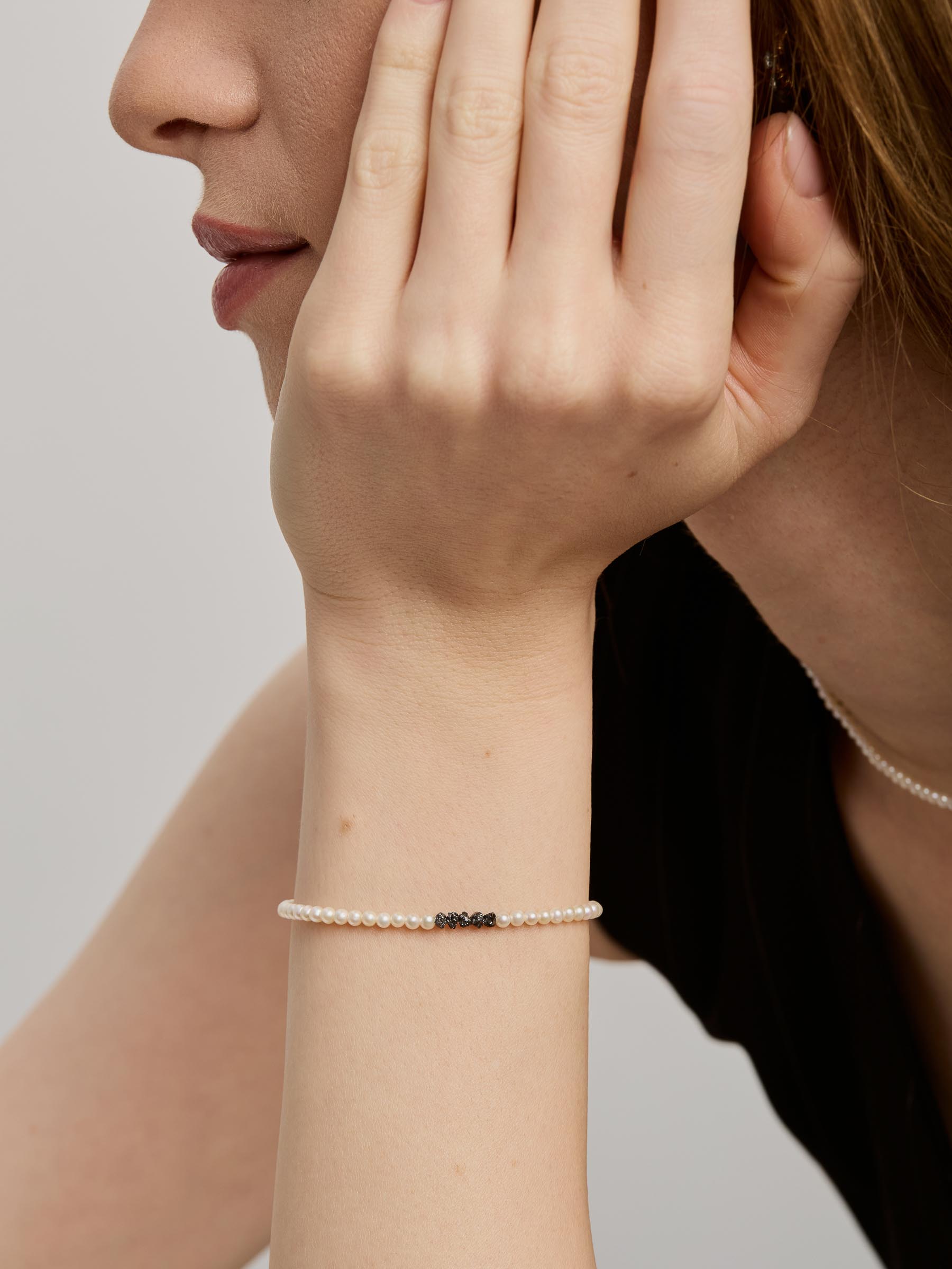 Sayuri Bracelet - Black Diamonds & 14K Gold