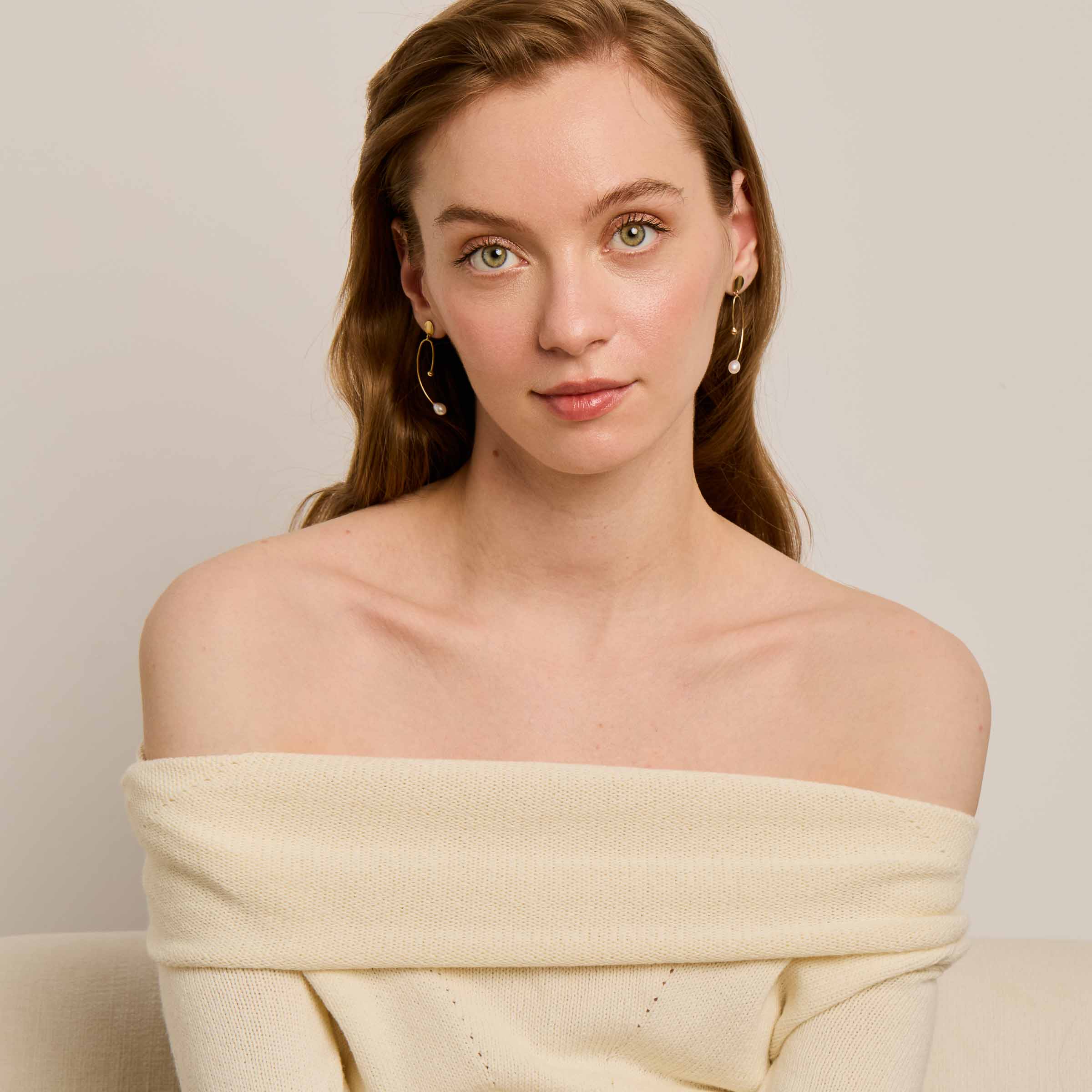 Jenny Earrings - Silver & Pearls