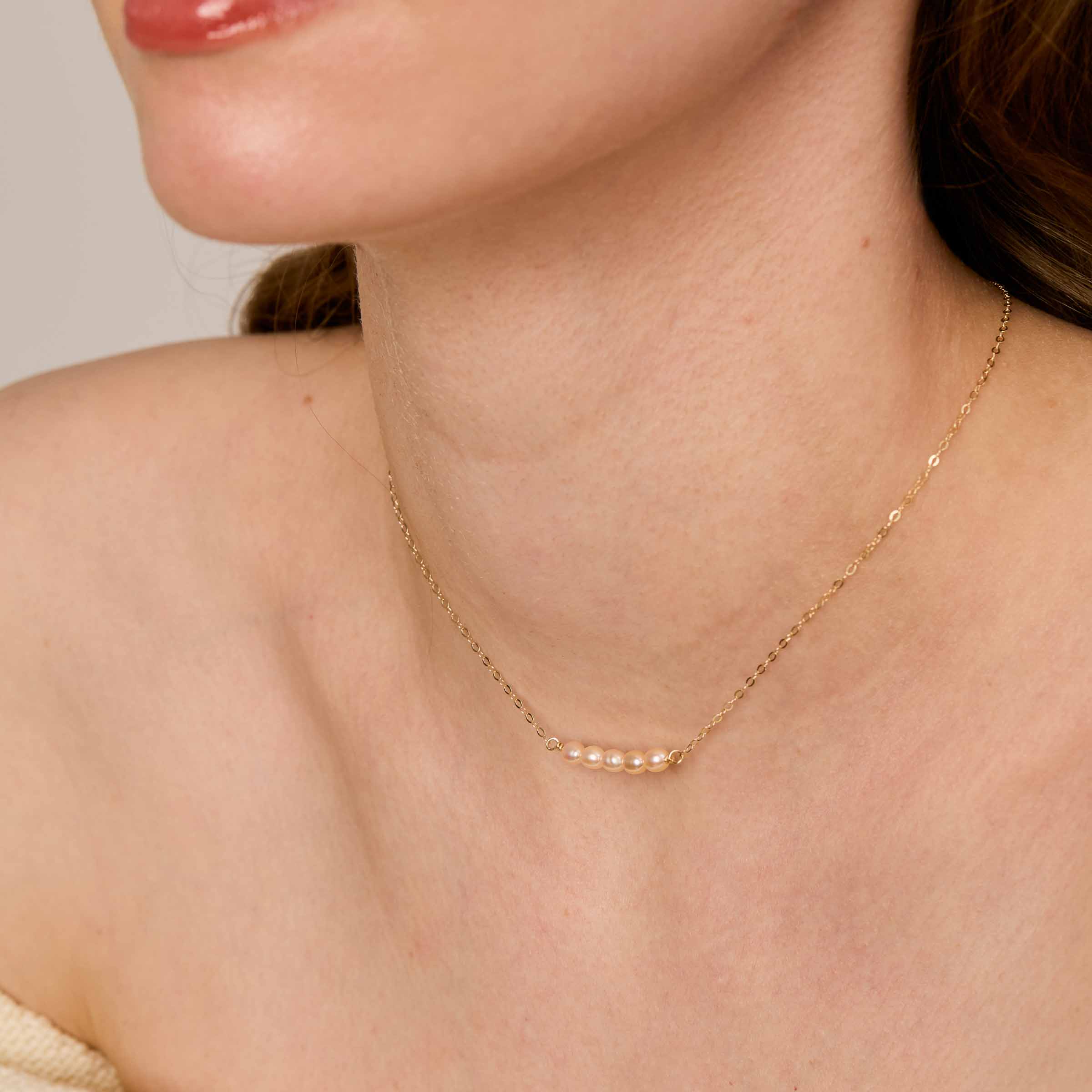Lorain Chain - Pink Pearls & Gold