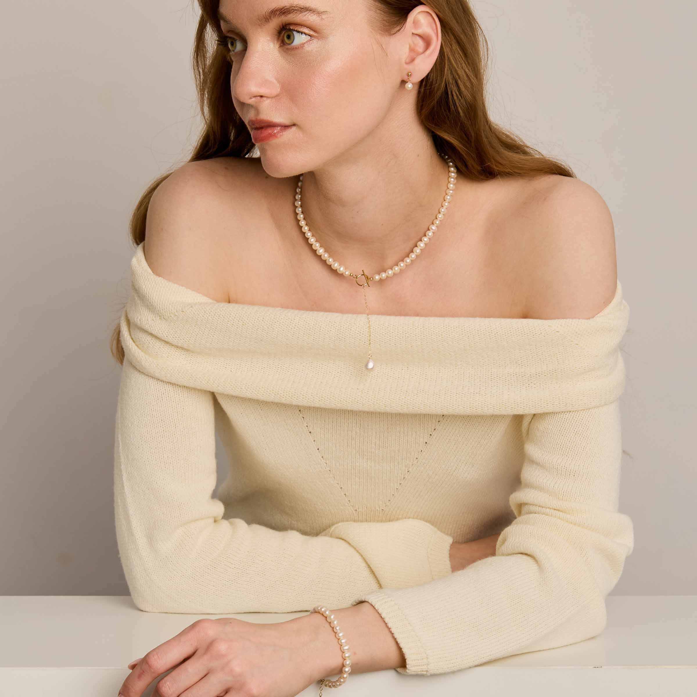 Yvonne Bracelet - Pearls & Gold