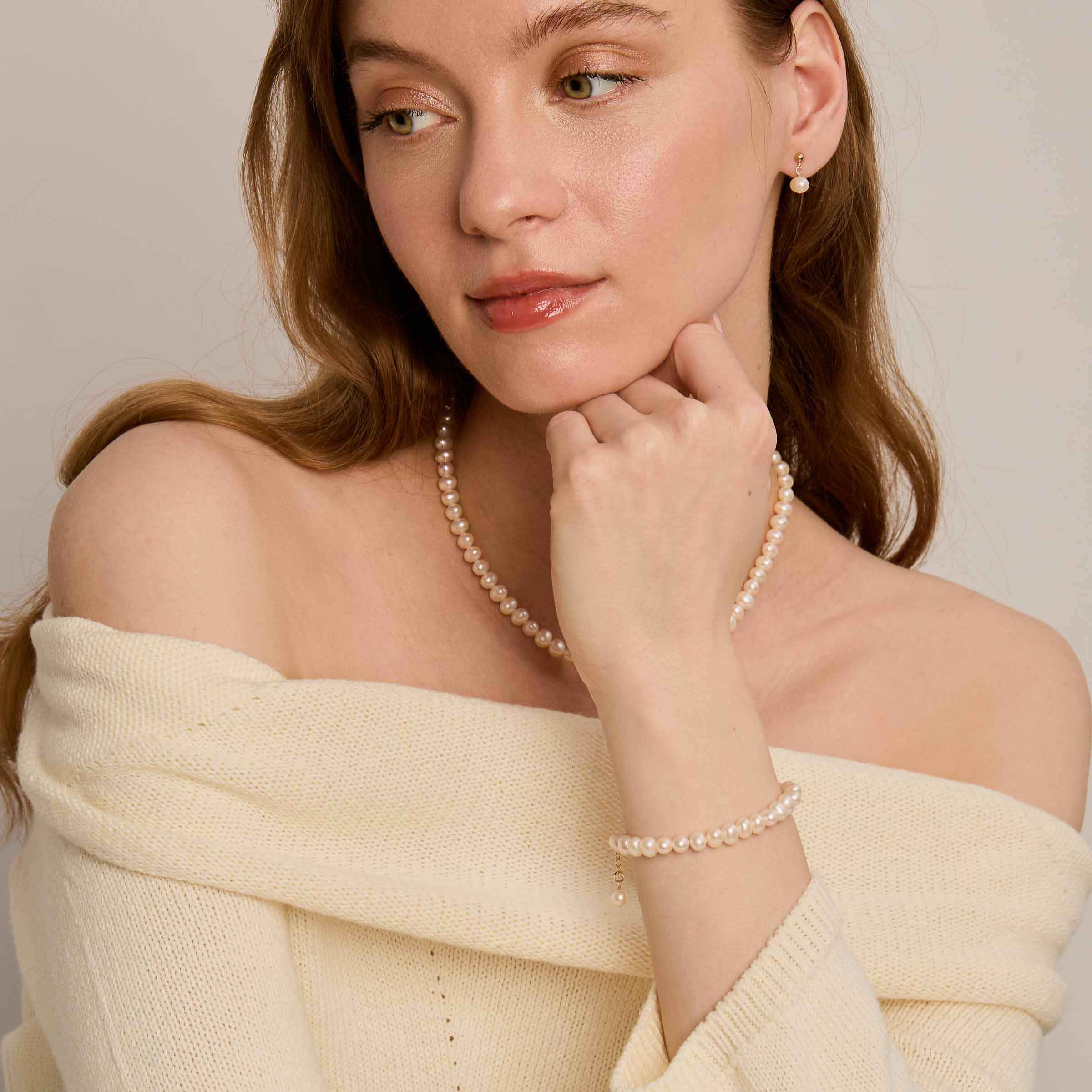 Yvonne Bracelet - Pearls & Gold