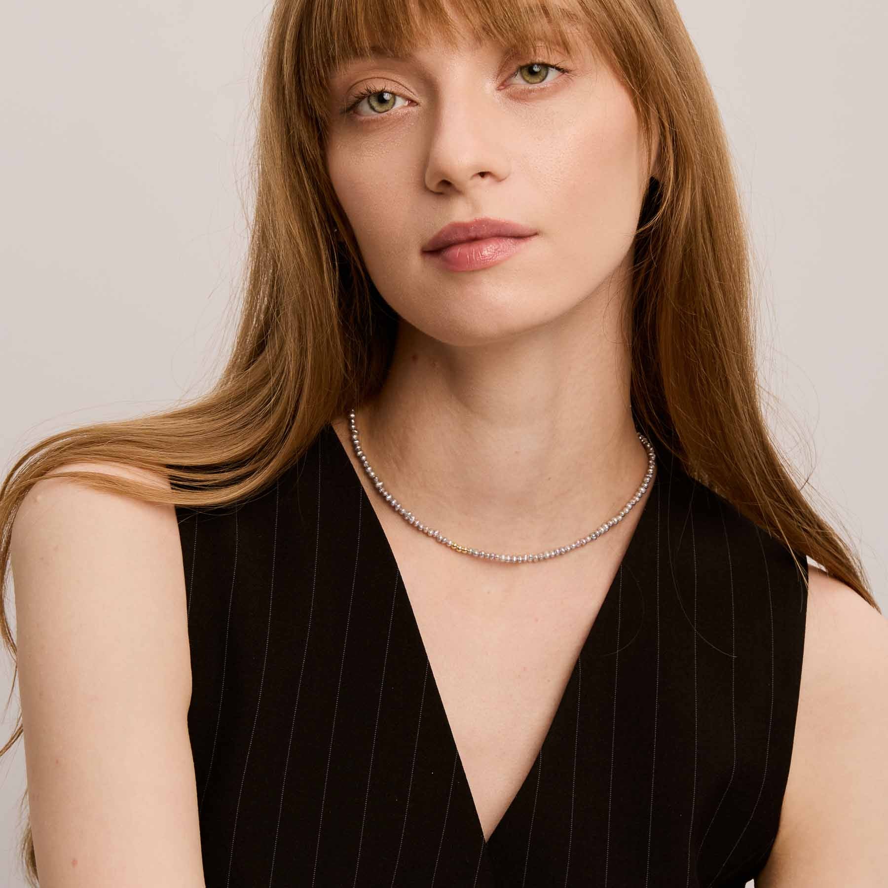 Cella Necklace - Pearls & Gold