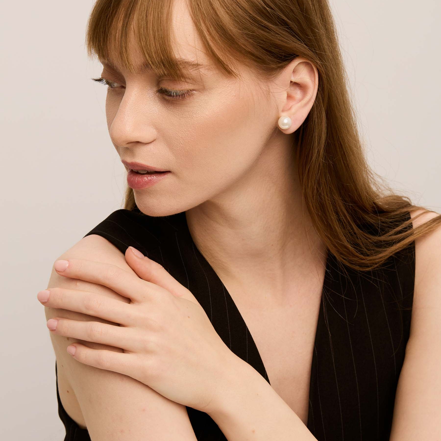 Double Pearl Earrings - Silver