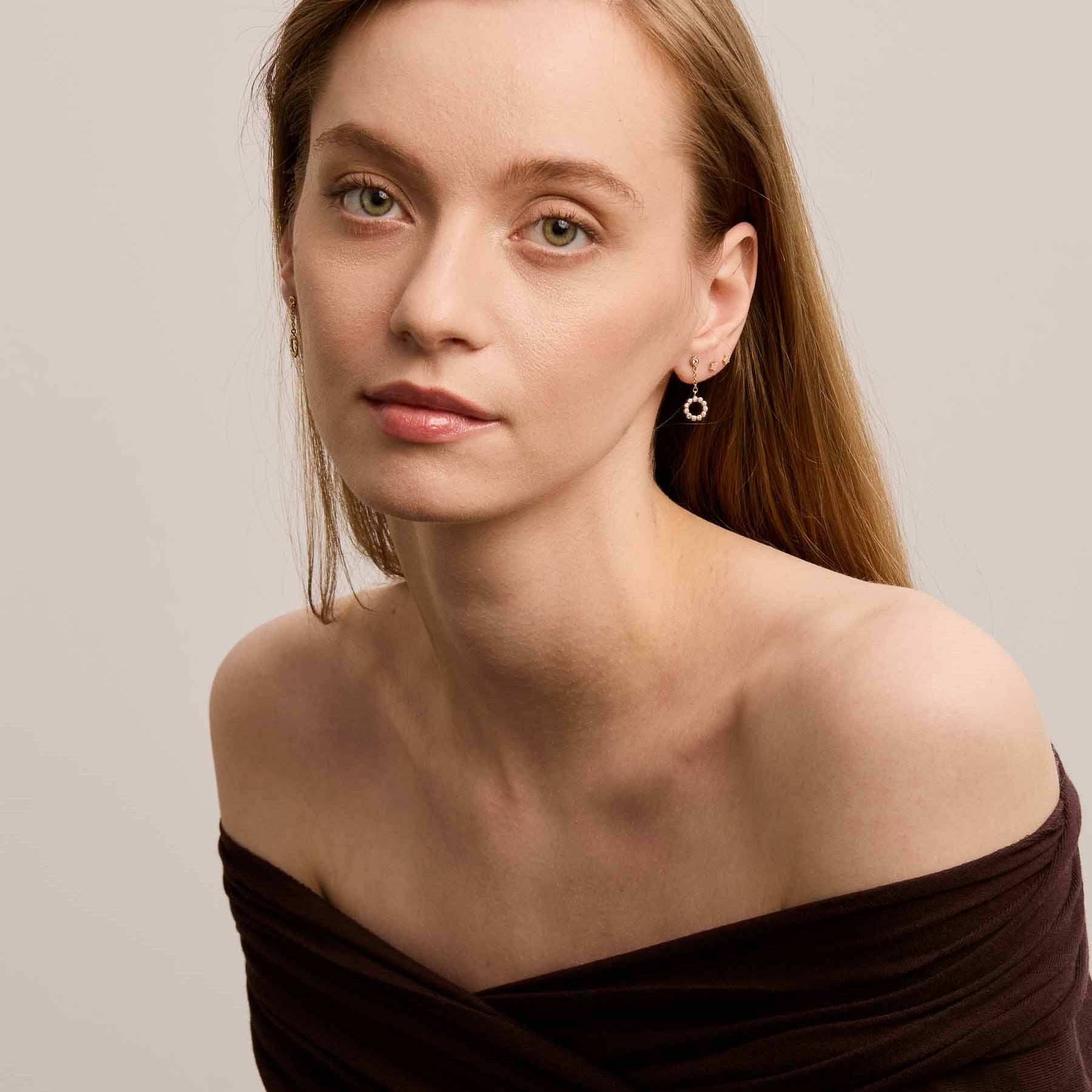 Cercei „Sadie" Argint 925 – Placaj Rodiu