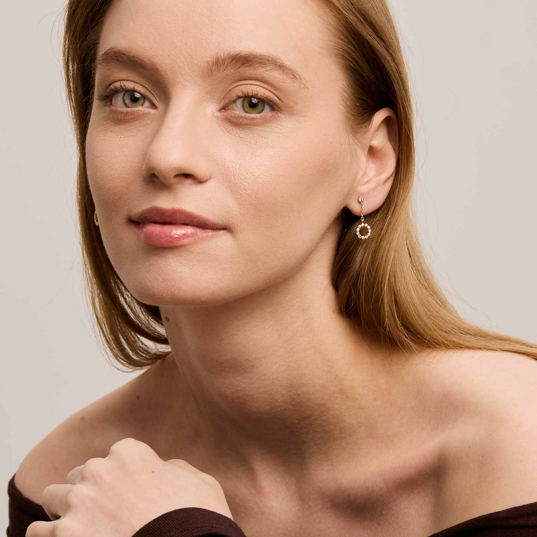 Cercei „Sadie" Argint 925 – Placaj Rodiu