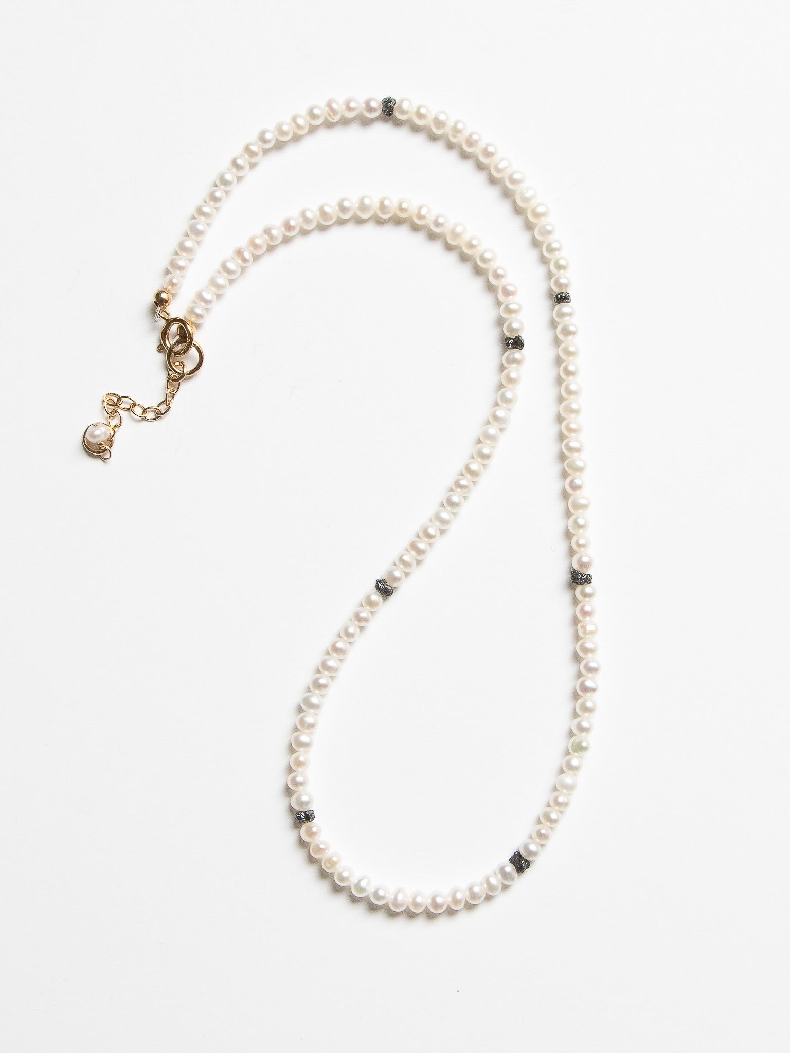 Meiyuri Necklace - Black Diamonds & Gold