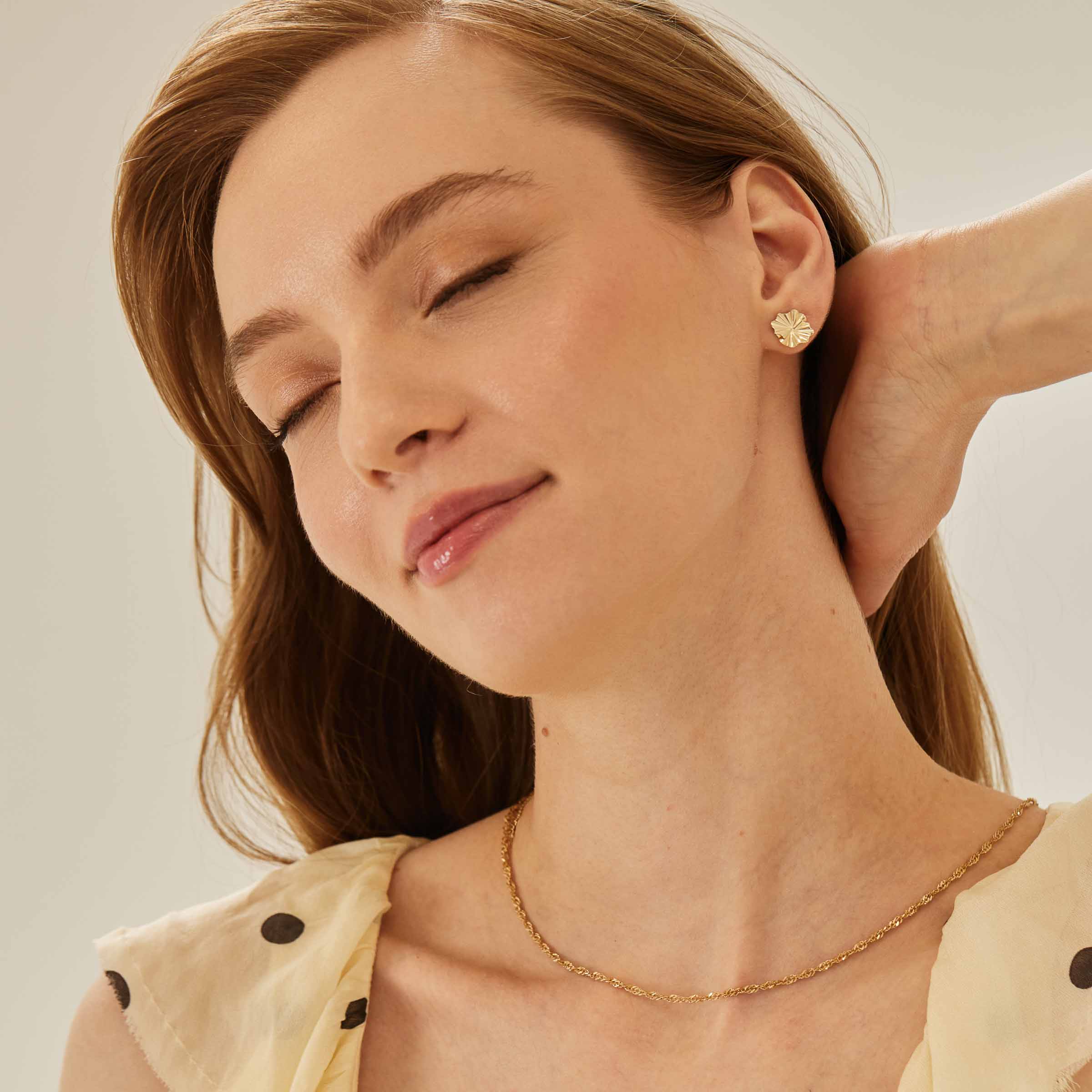 Cercei Stud „Ayia” din Aur 14K