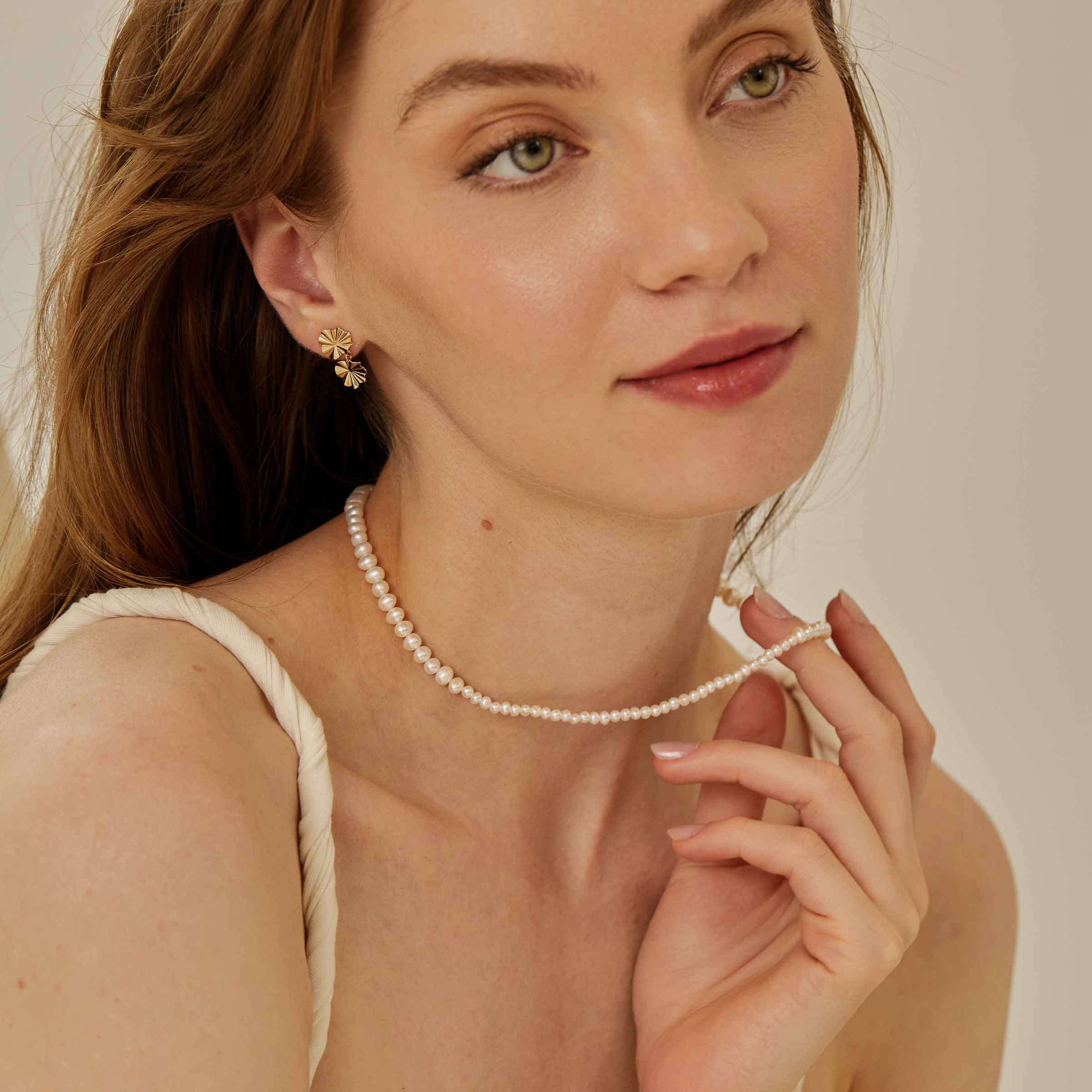 Colier „Miyu” din Aur 14K cu Perle Naturale AAA