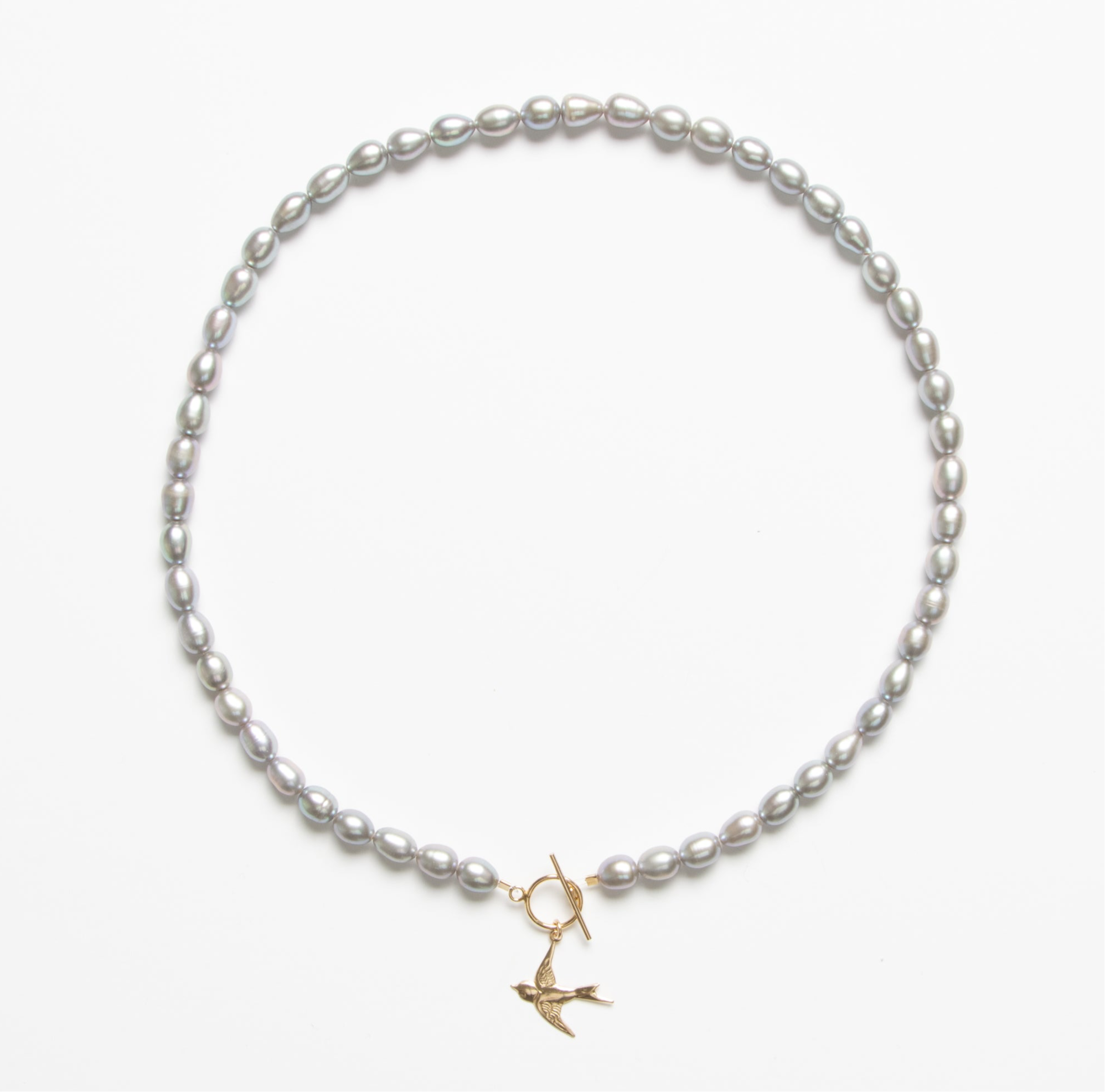 Manon Necklace - Silver Pearls
