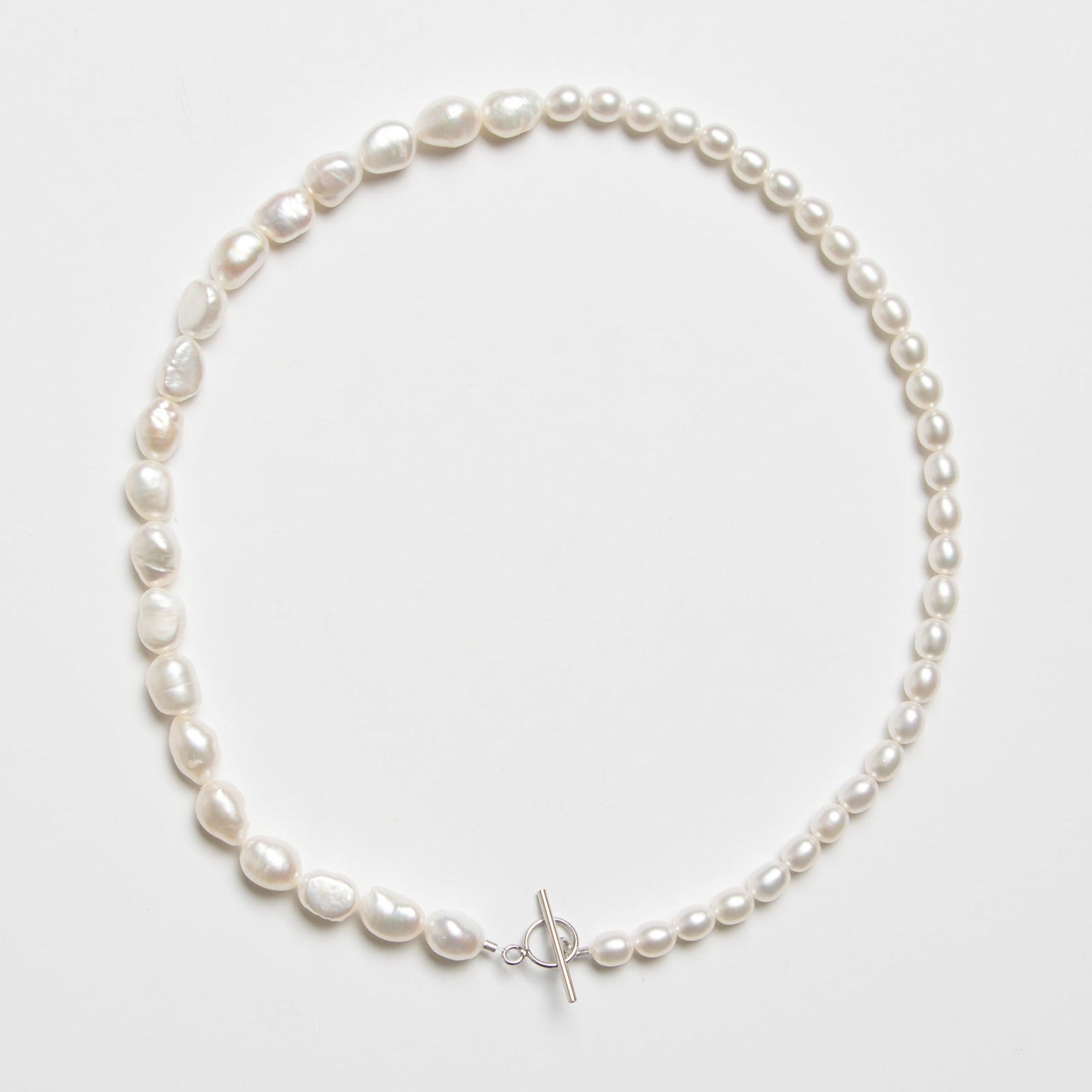 Destiny Pearl Necklace Silver