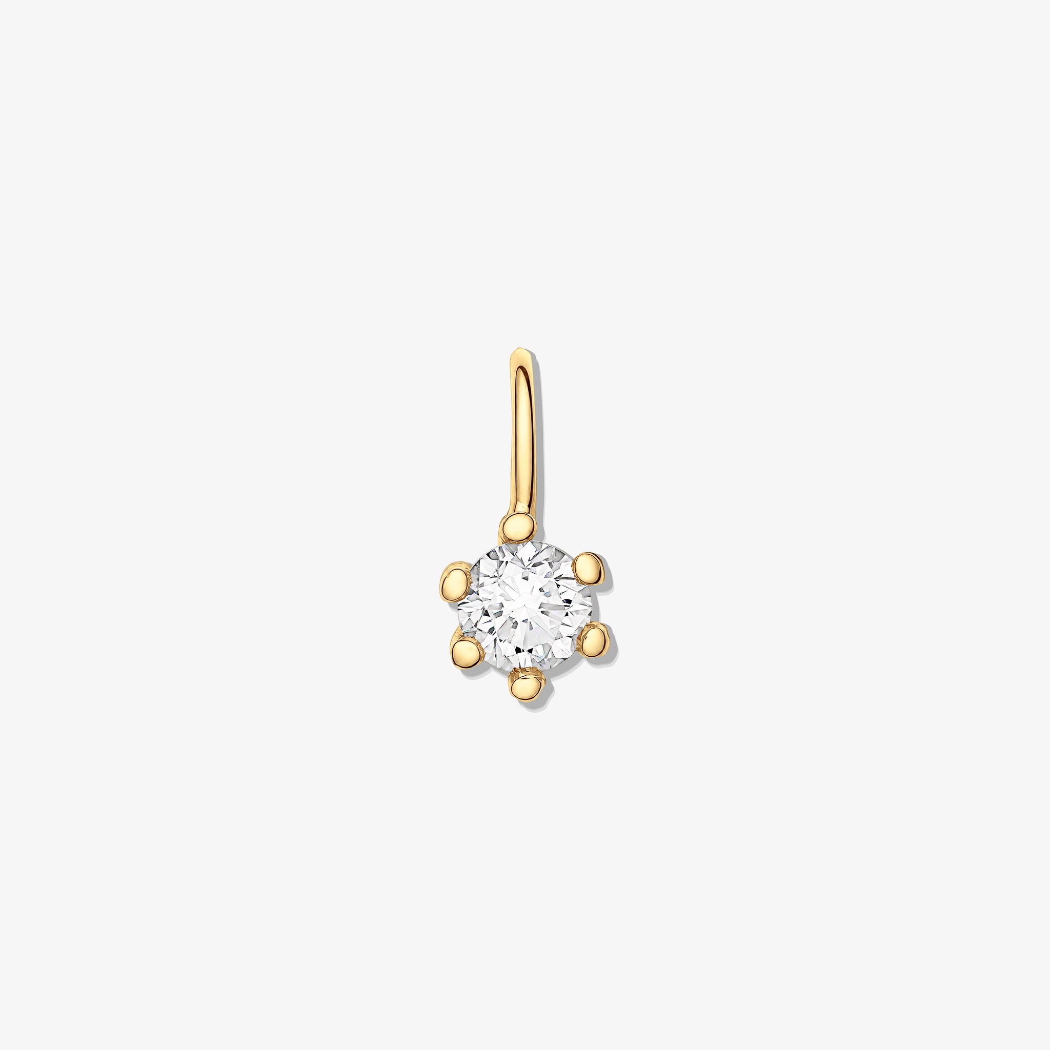 Pandantiv „Yves” din Aur 14K • Diamant Natural VVS 0.10 carate