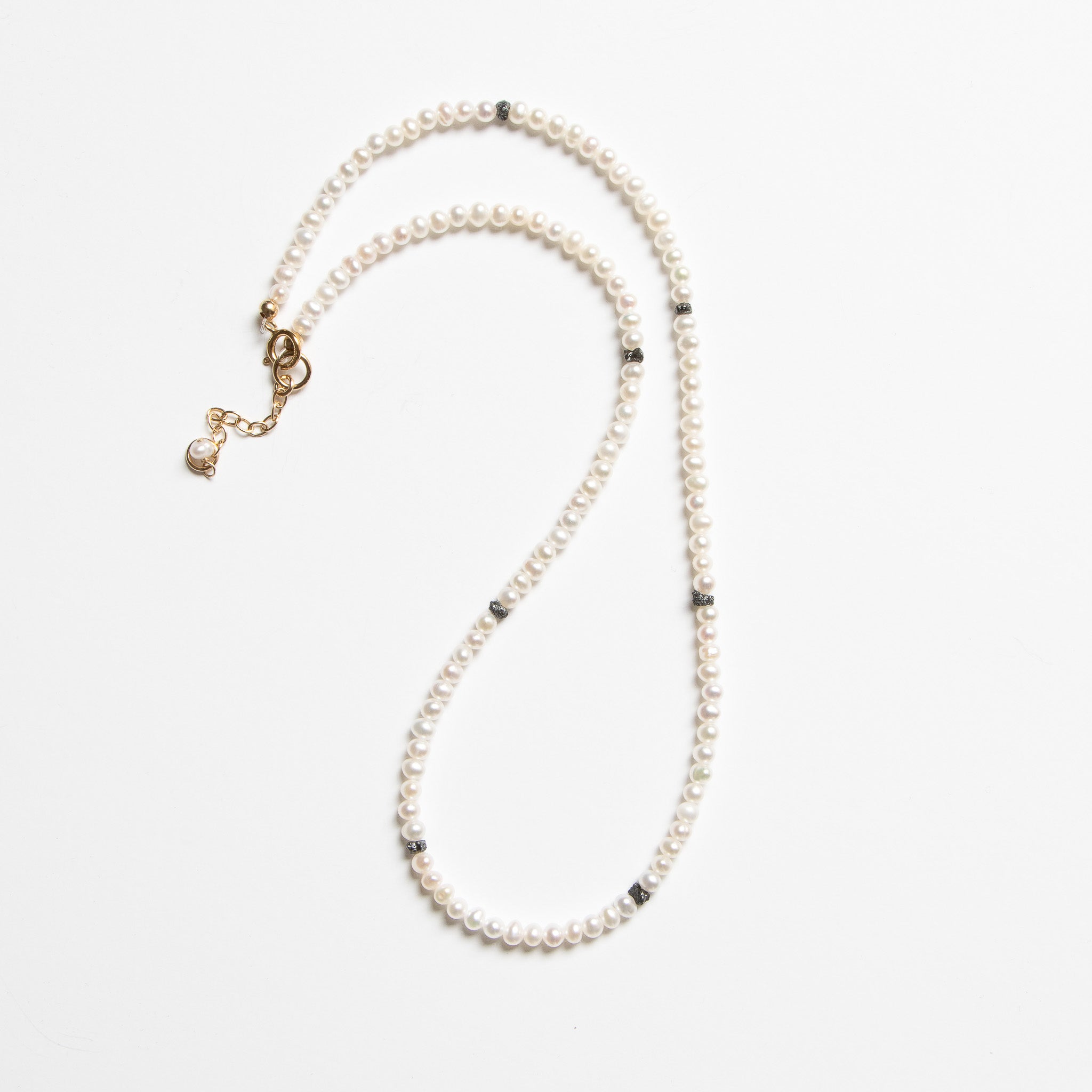 Meyuri Necklace - Black Diamonds & Gold