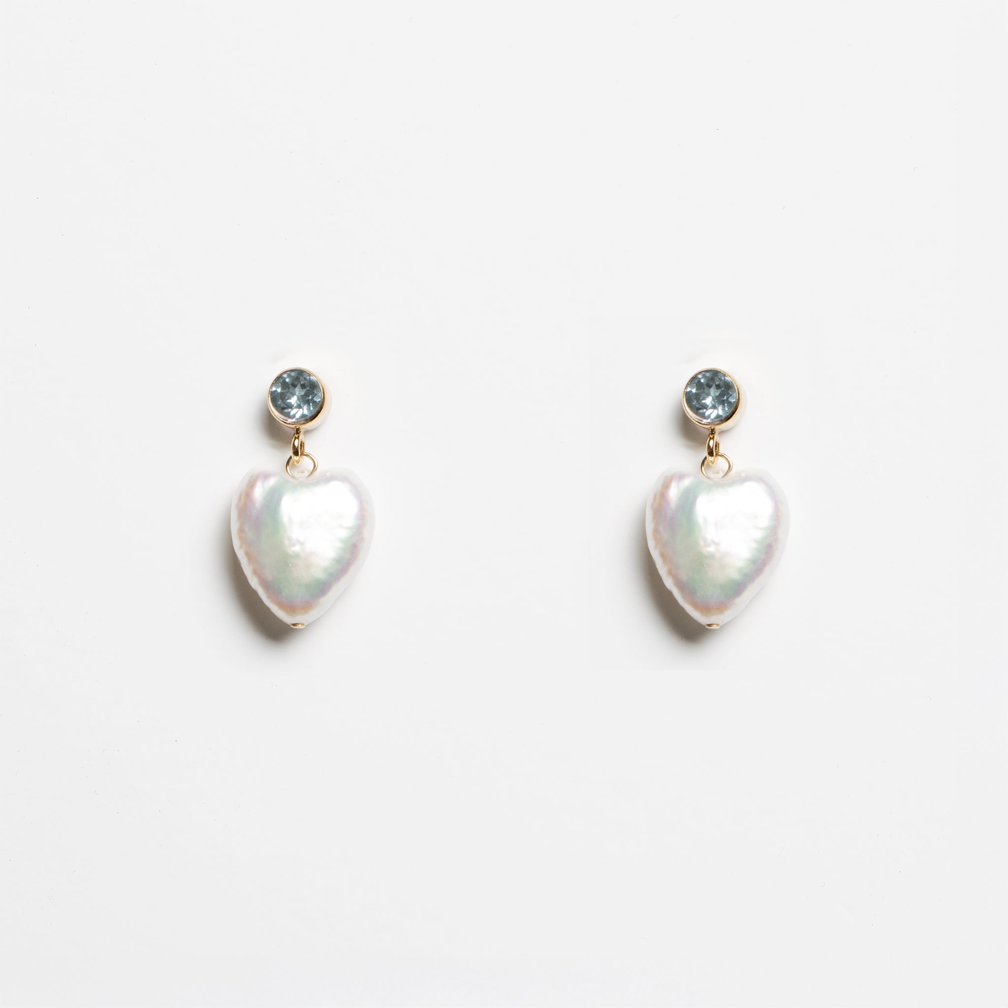 Mizuki Earrings - Topaz & Pearls