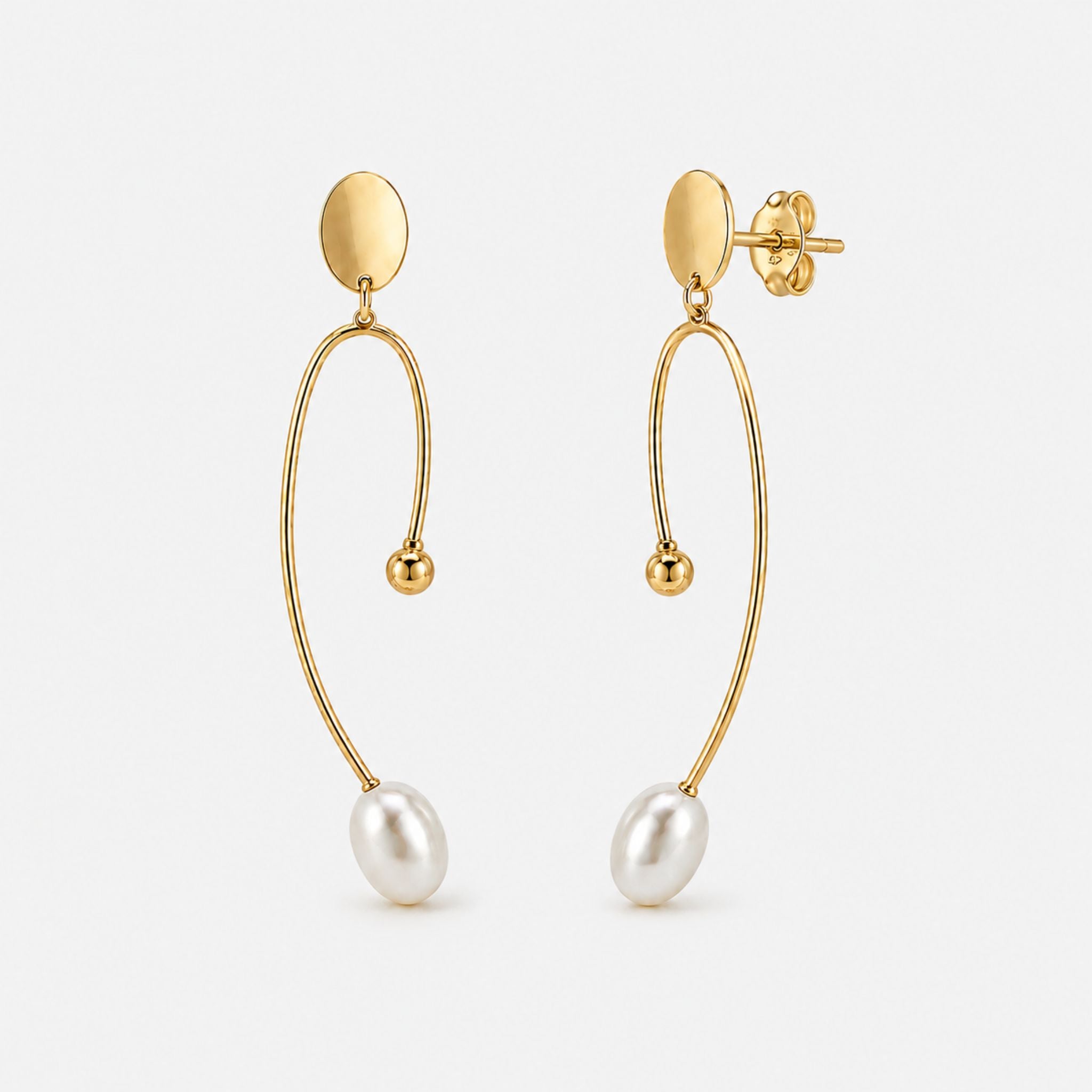 Jenny Earrings - Silver & Pearls
