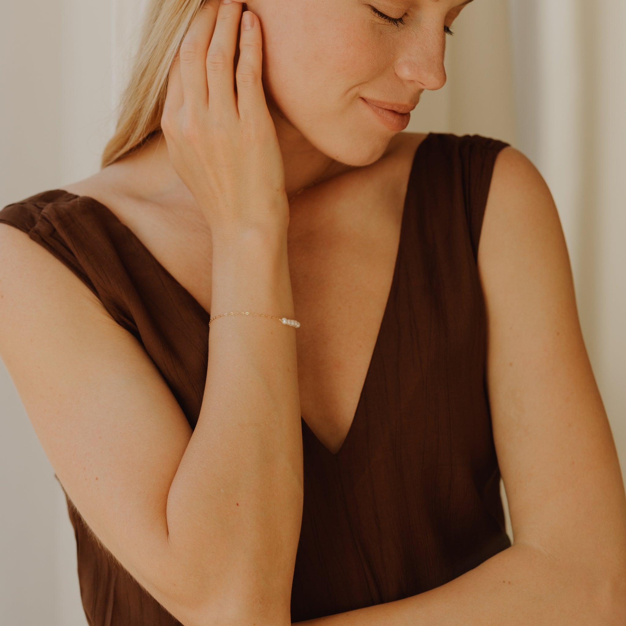 Lorain Bracelet - Pearl & Gold
