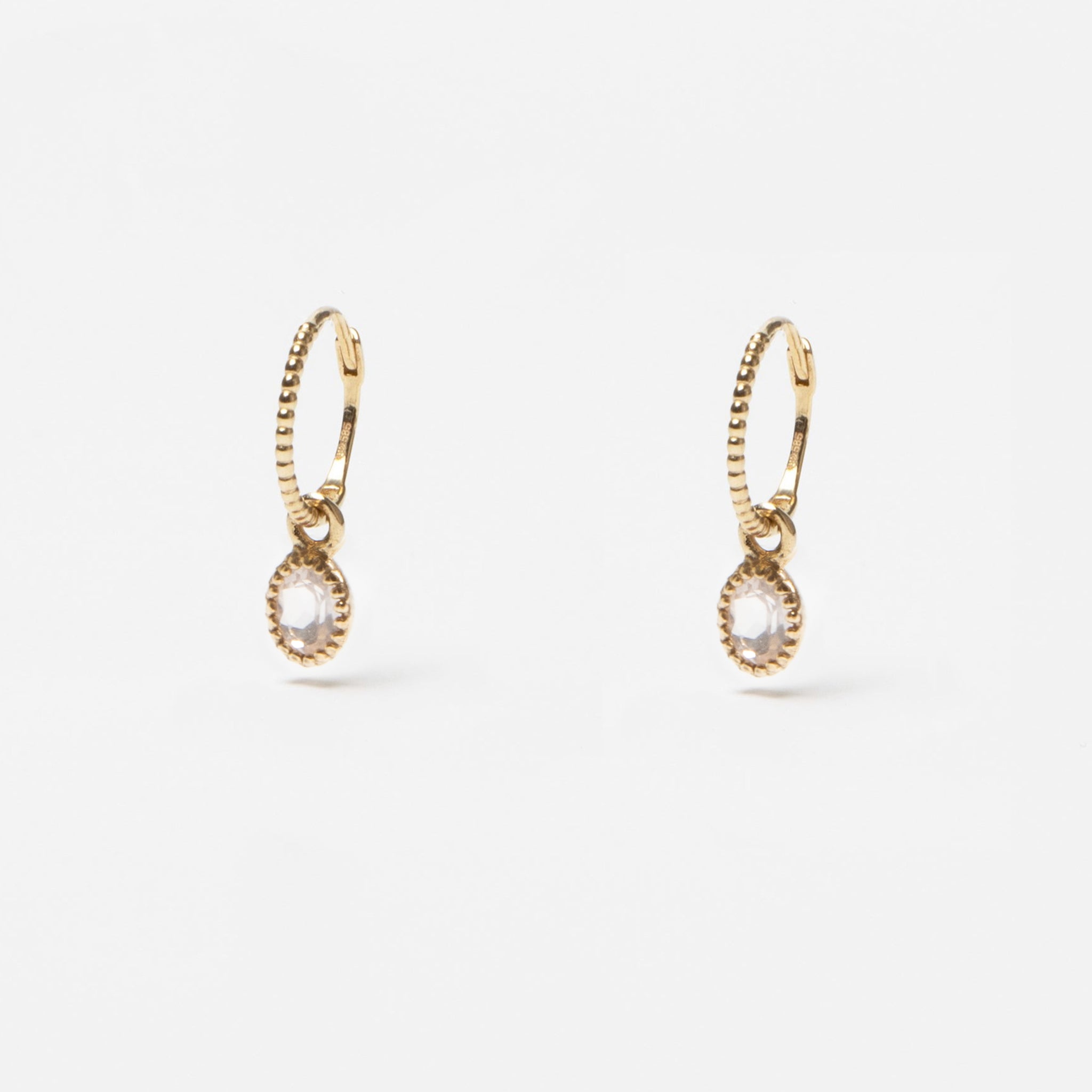 Rose Earrings - 14K Gold