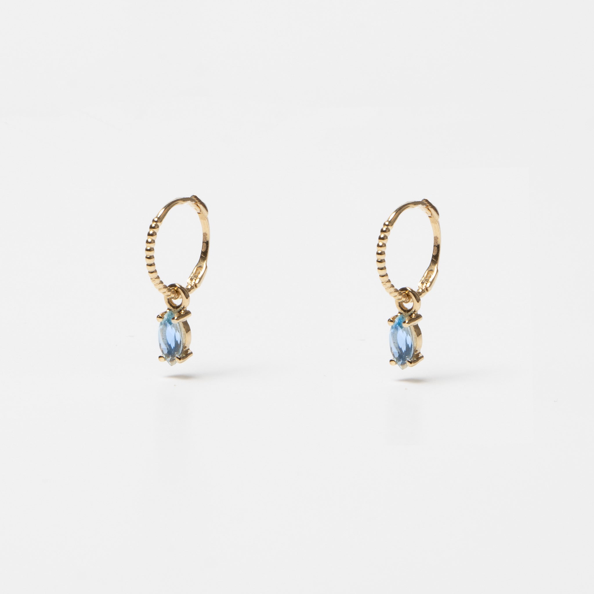 Atelier Devi Cercei rotunzi din aur 14K cu topaz