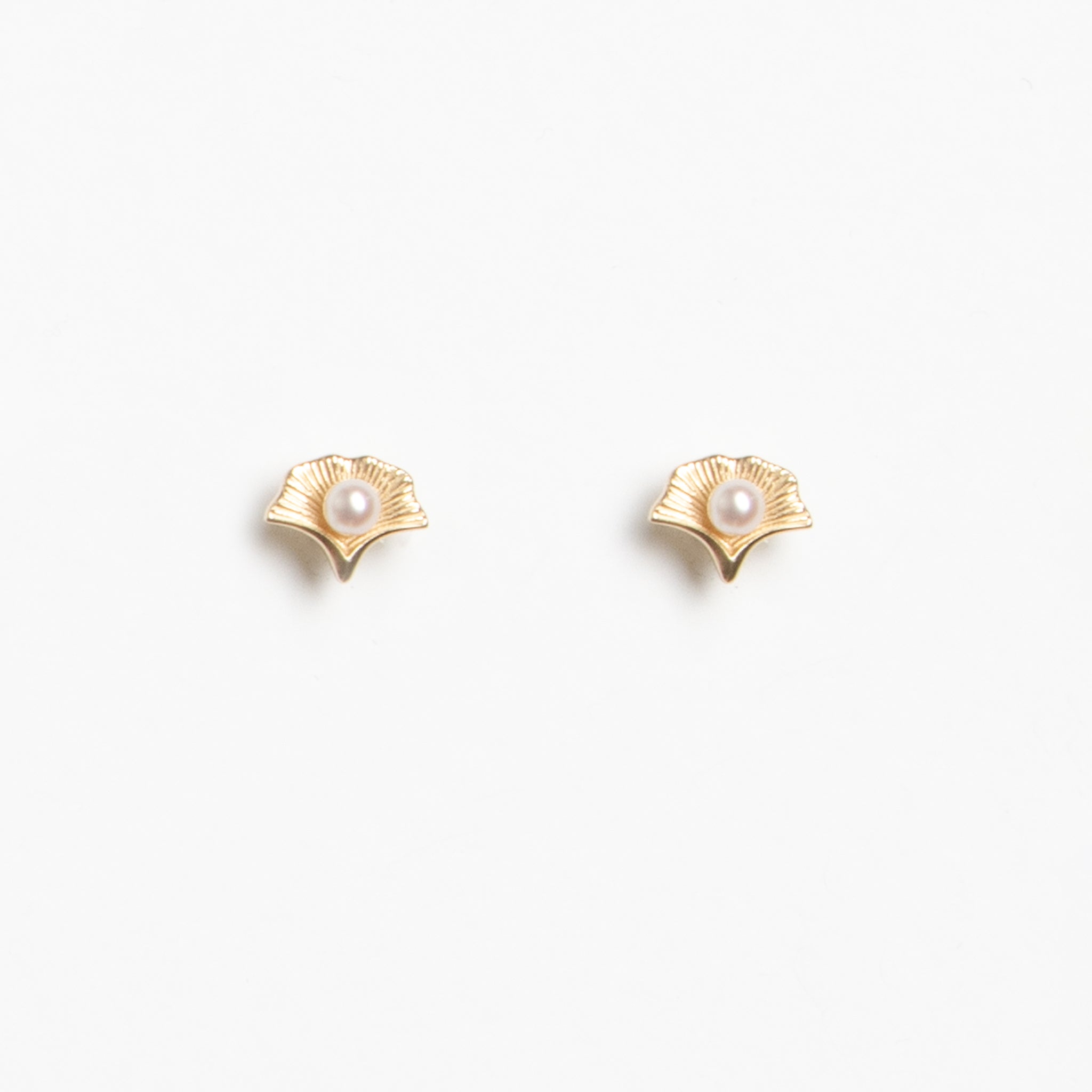 Ginko Earrings - 14K Gold