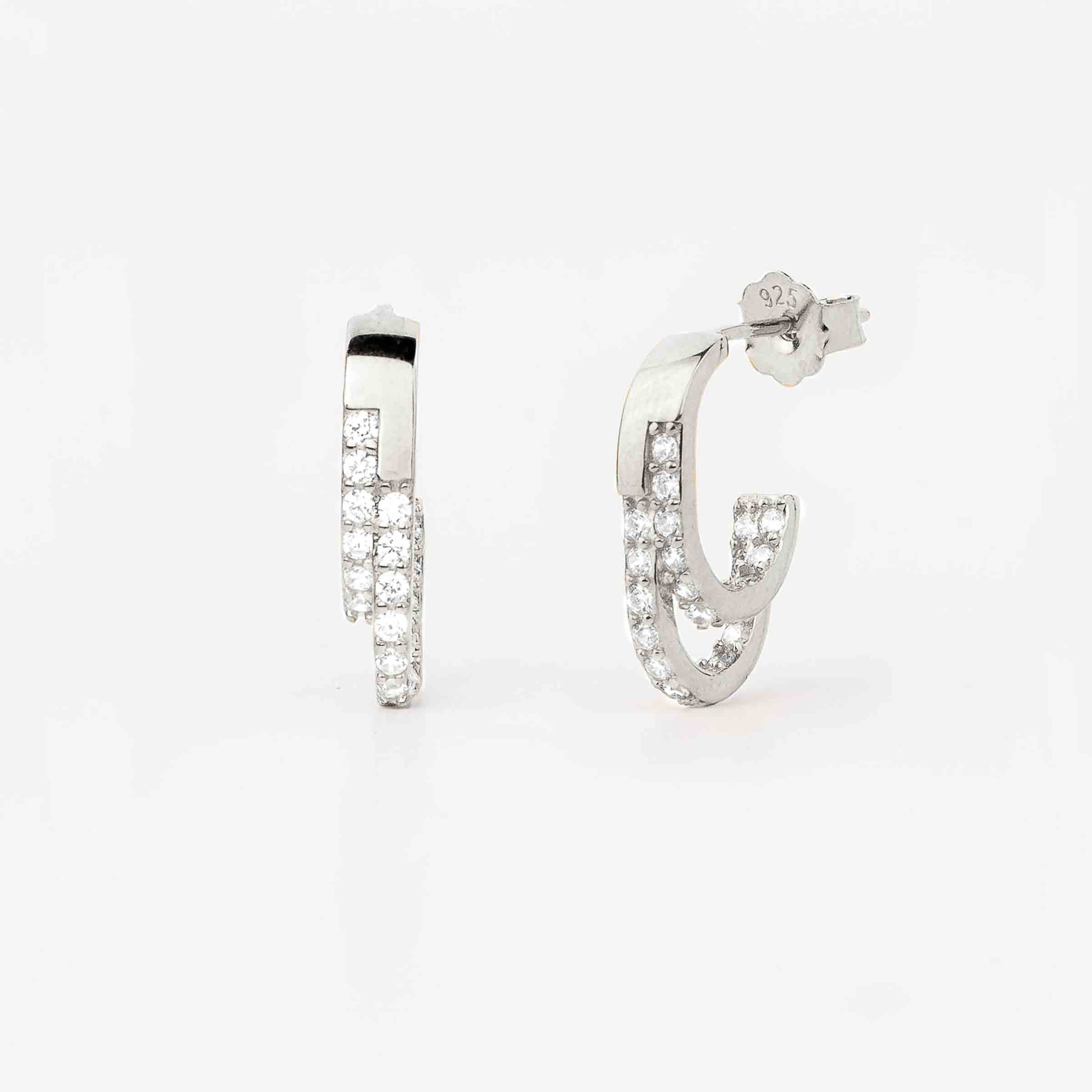 Rika Earrings Medium - Silver