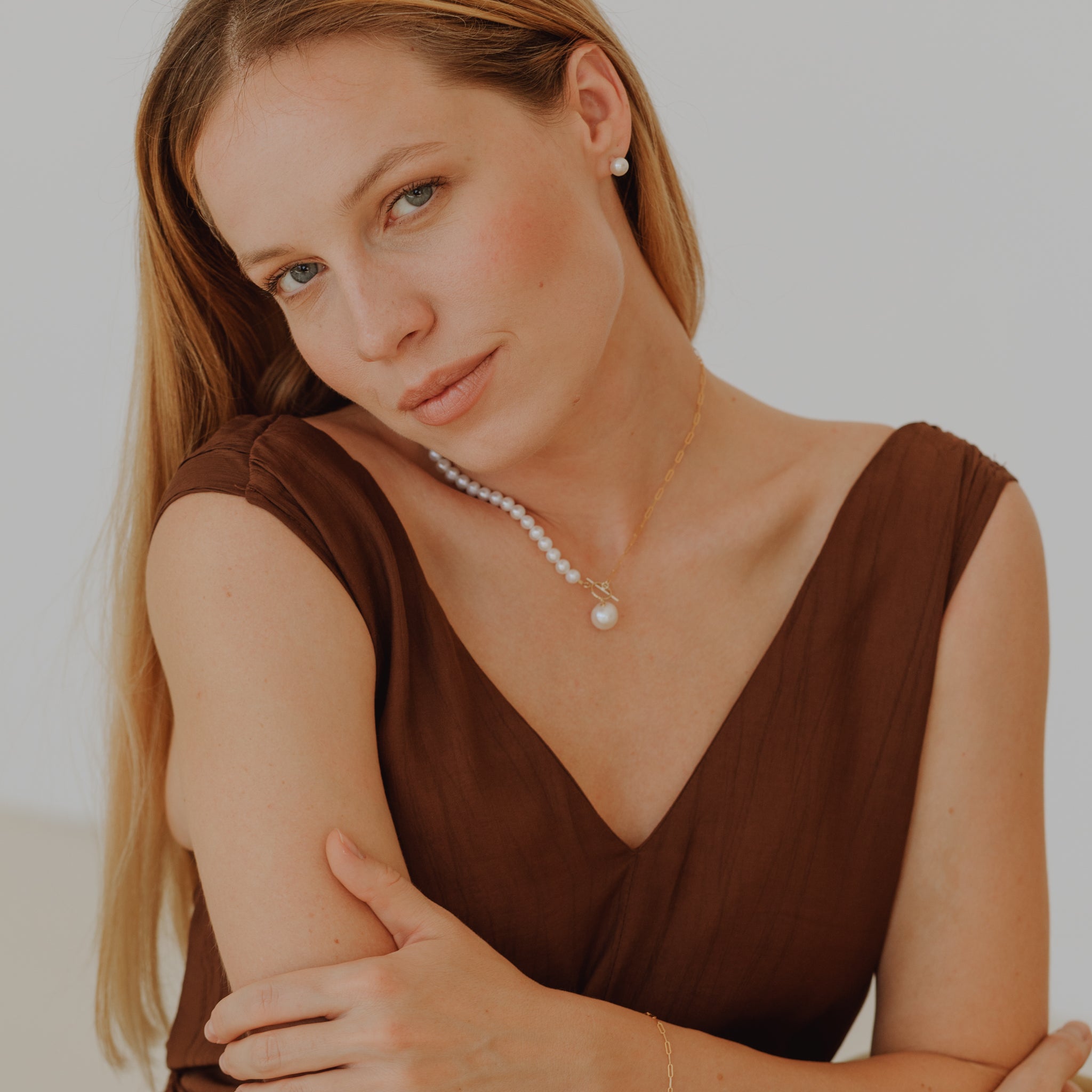 Doris Necklace - Pearls & Gold