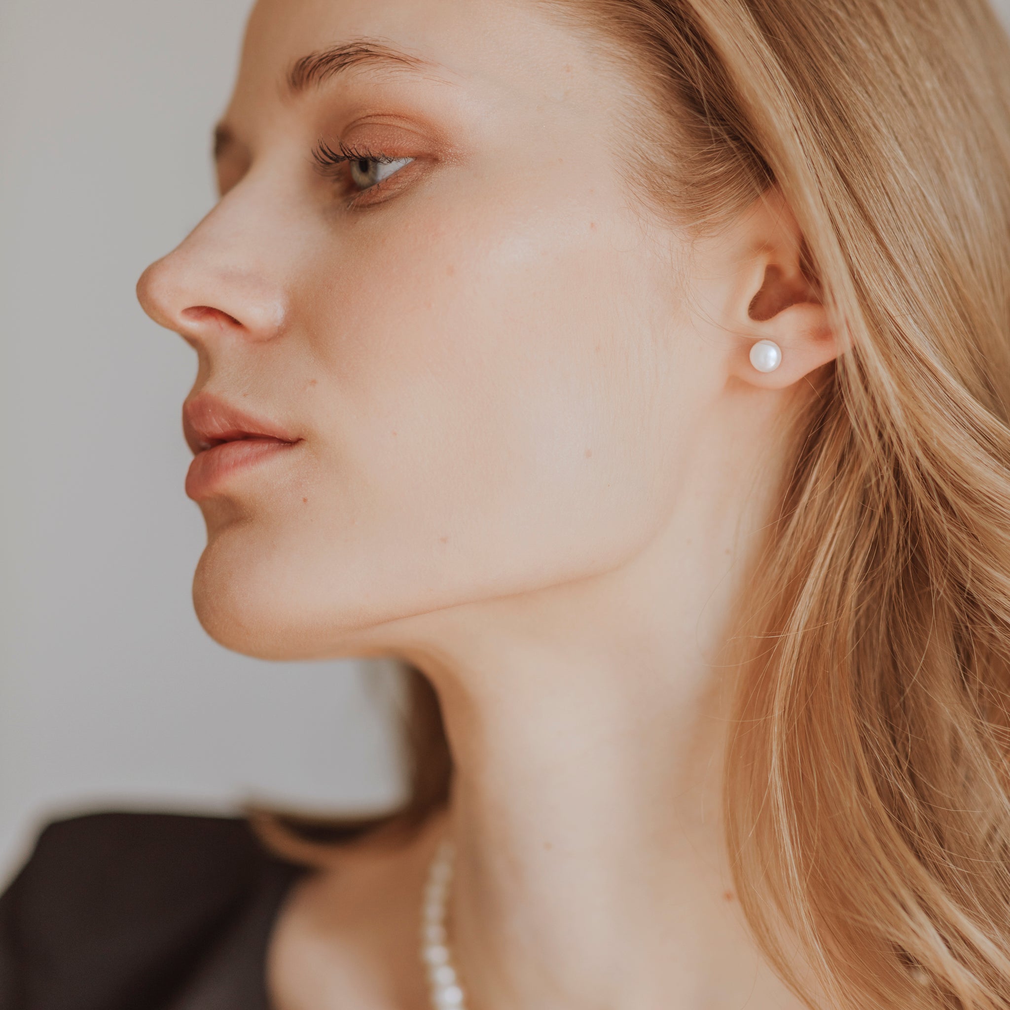 Cercei perle rotunde și șurub | Atelier Devi