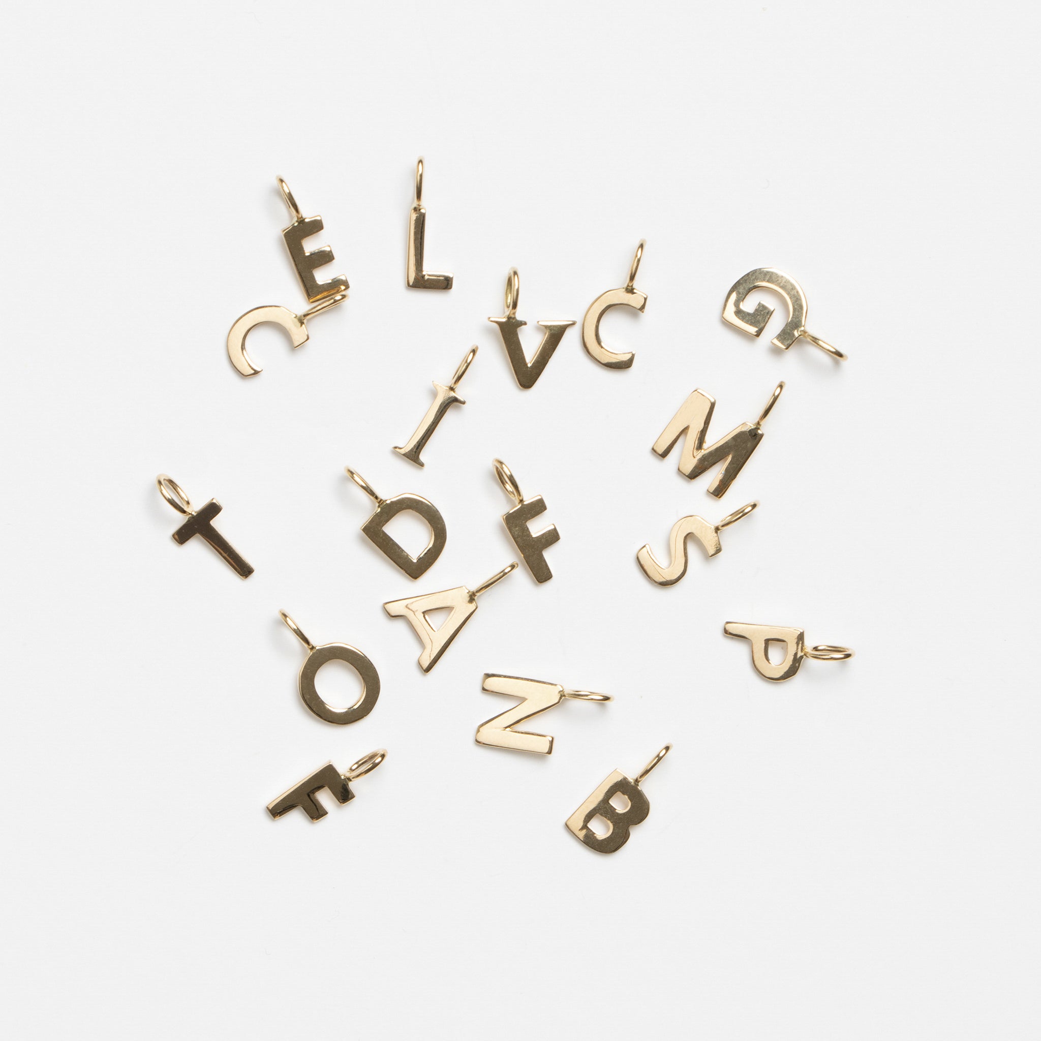 Letter 14K Pendant - 14K Gold 