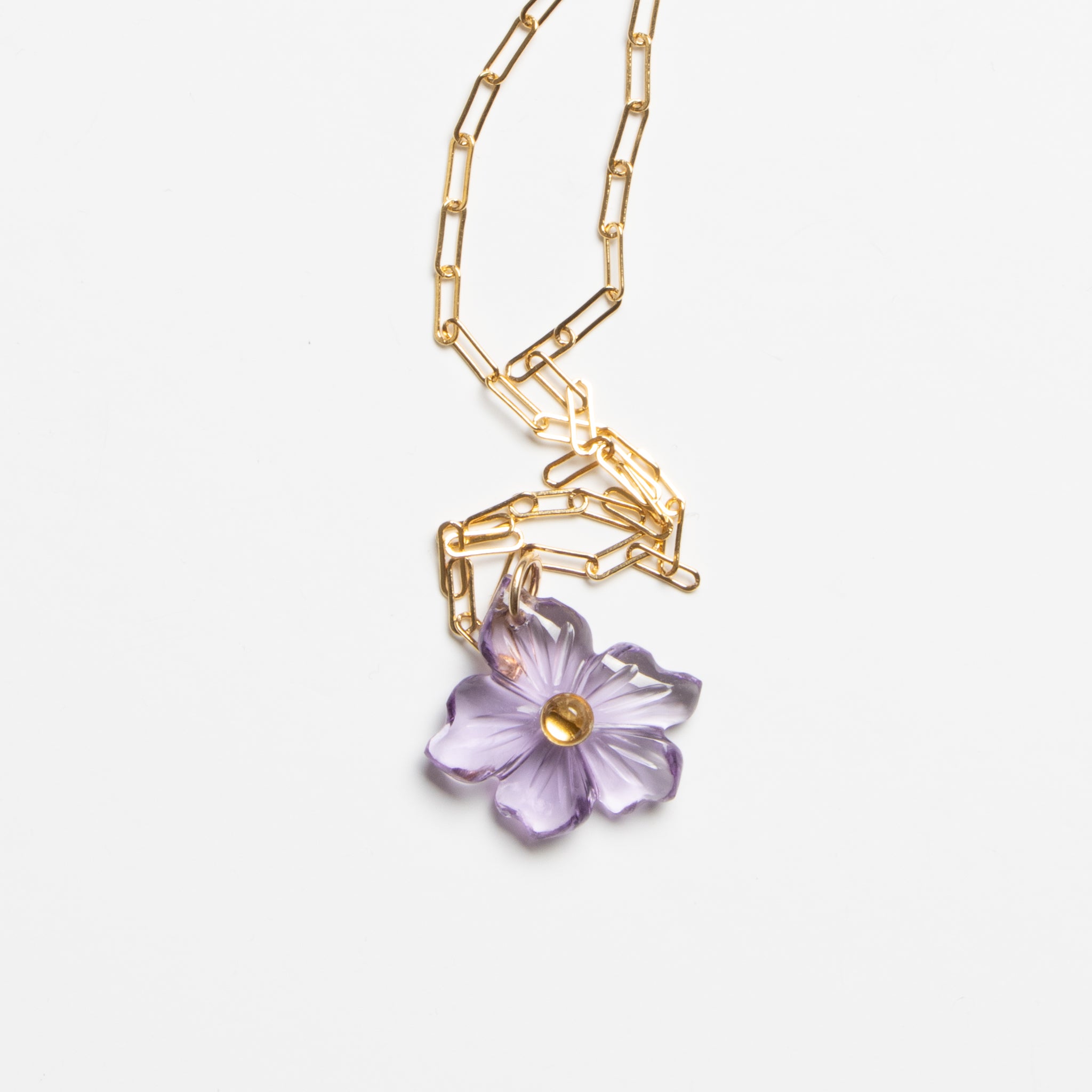 Amethyst Flower Necklace