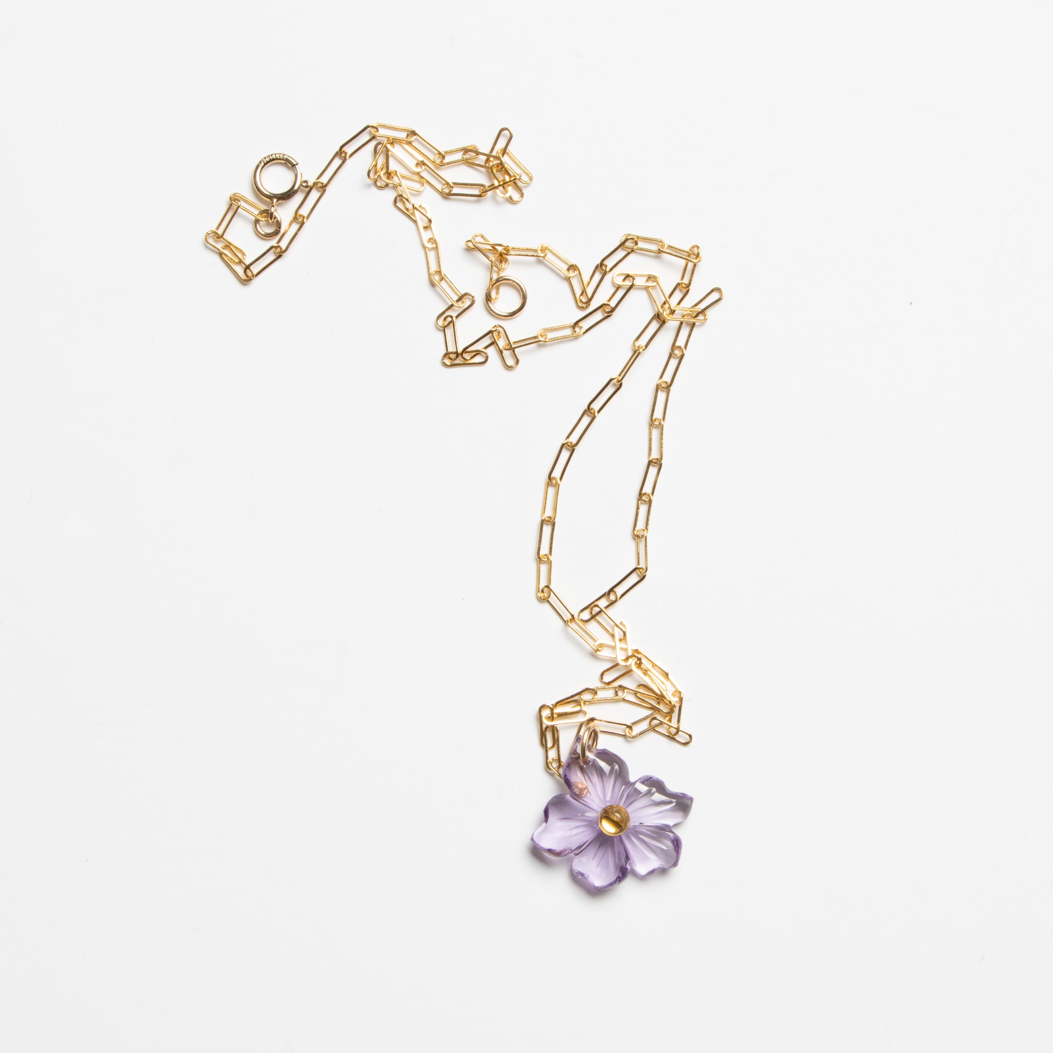 Amethyst Flower Necklace