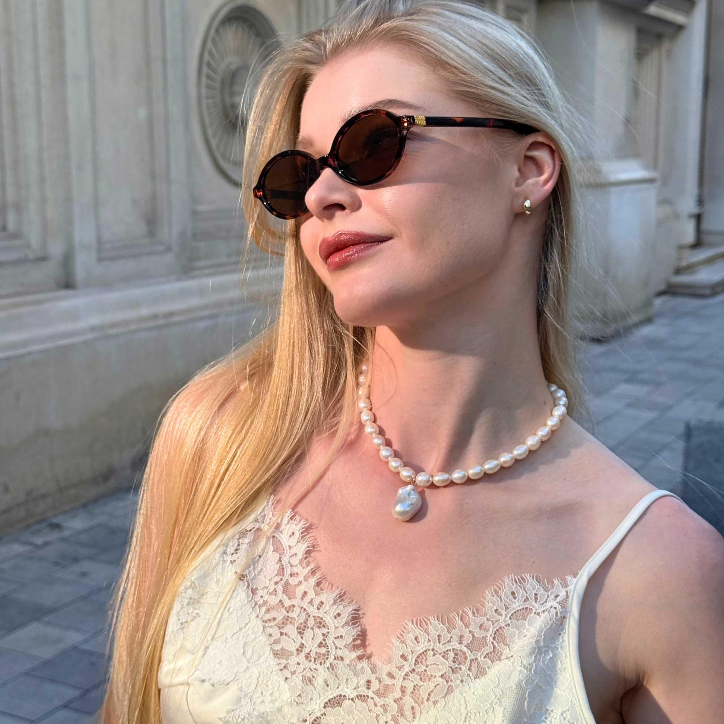 Colier „Cleo" din Perle AAA cu Argint 925