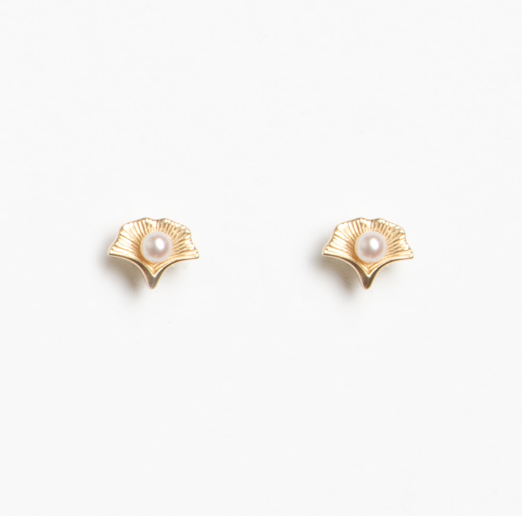 Ginko Earrings - 14K Gold