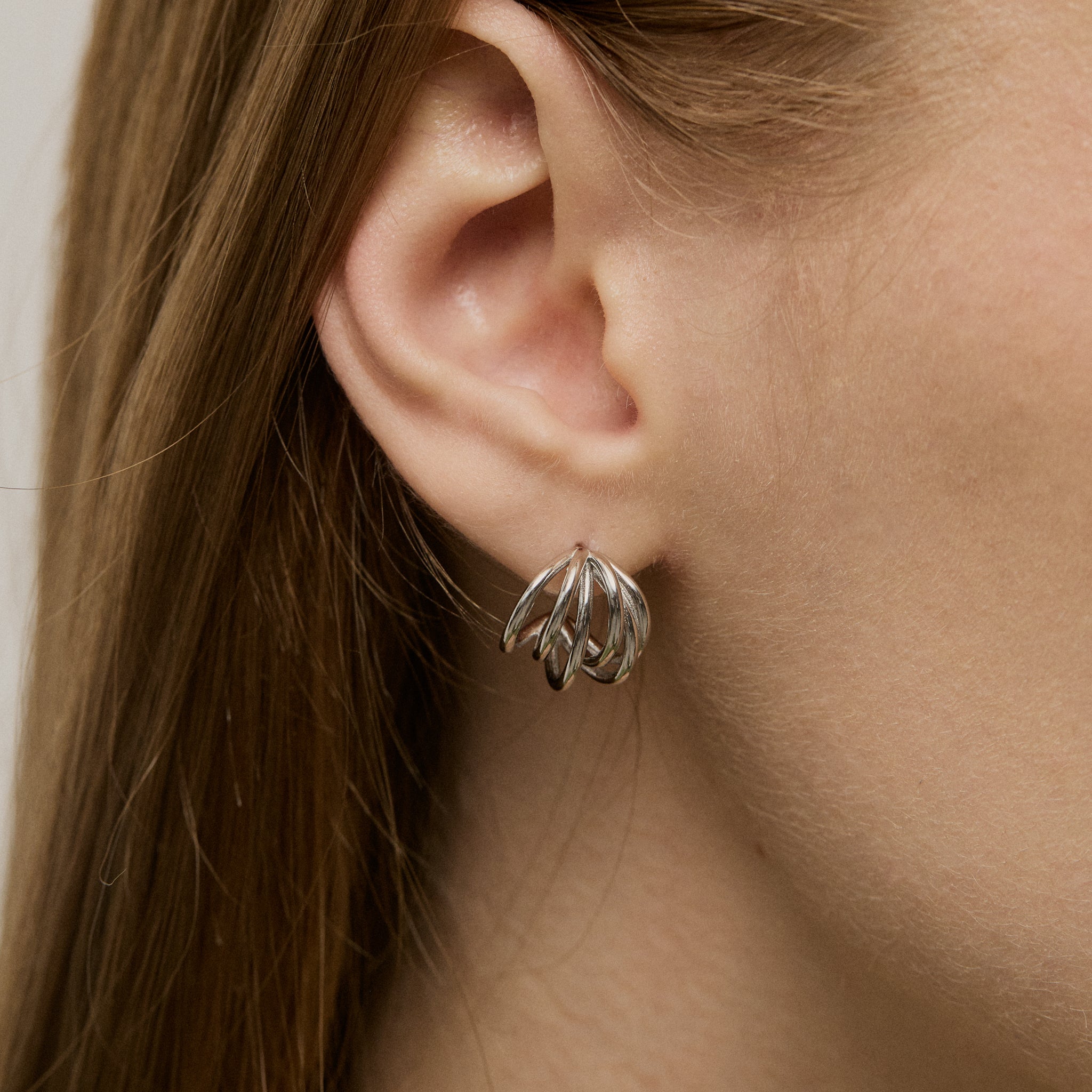 Wired Silver Earrings