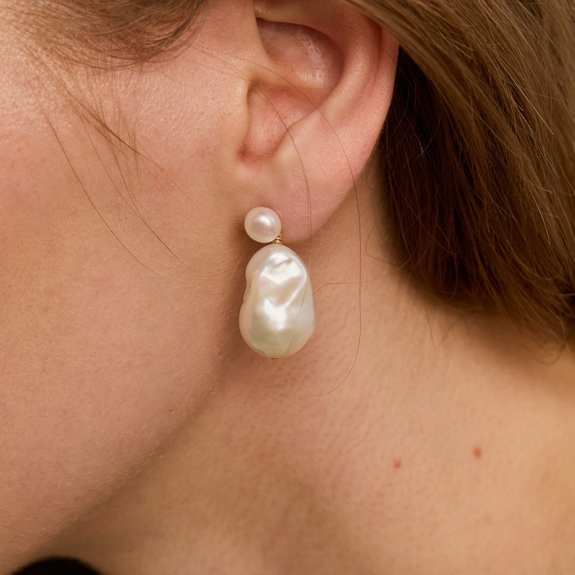 Transformer Earrings - Pearls & Gold