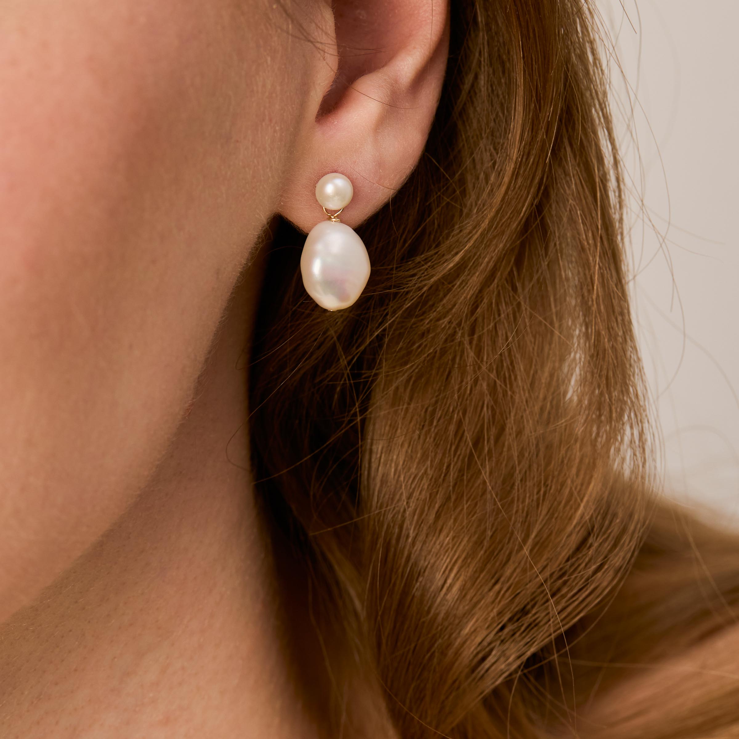 Transformer Earrings - Pearls & Gold