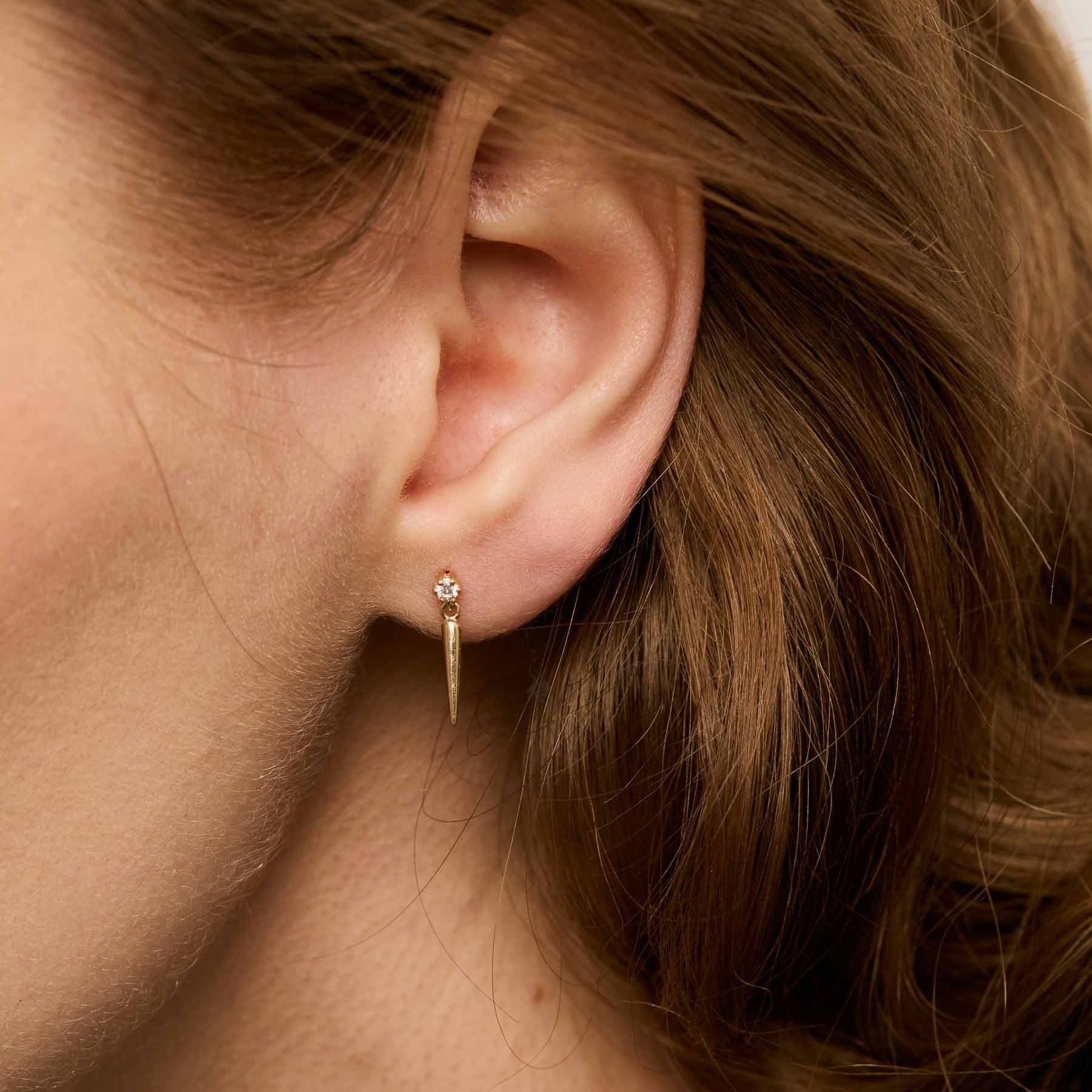 Eriko Earrings - 14K Gold & Diamonds