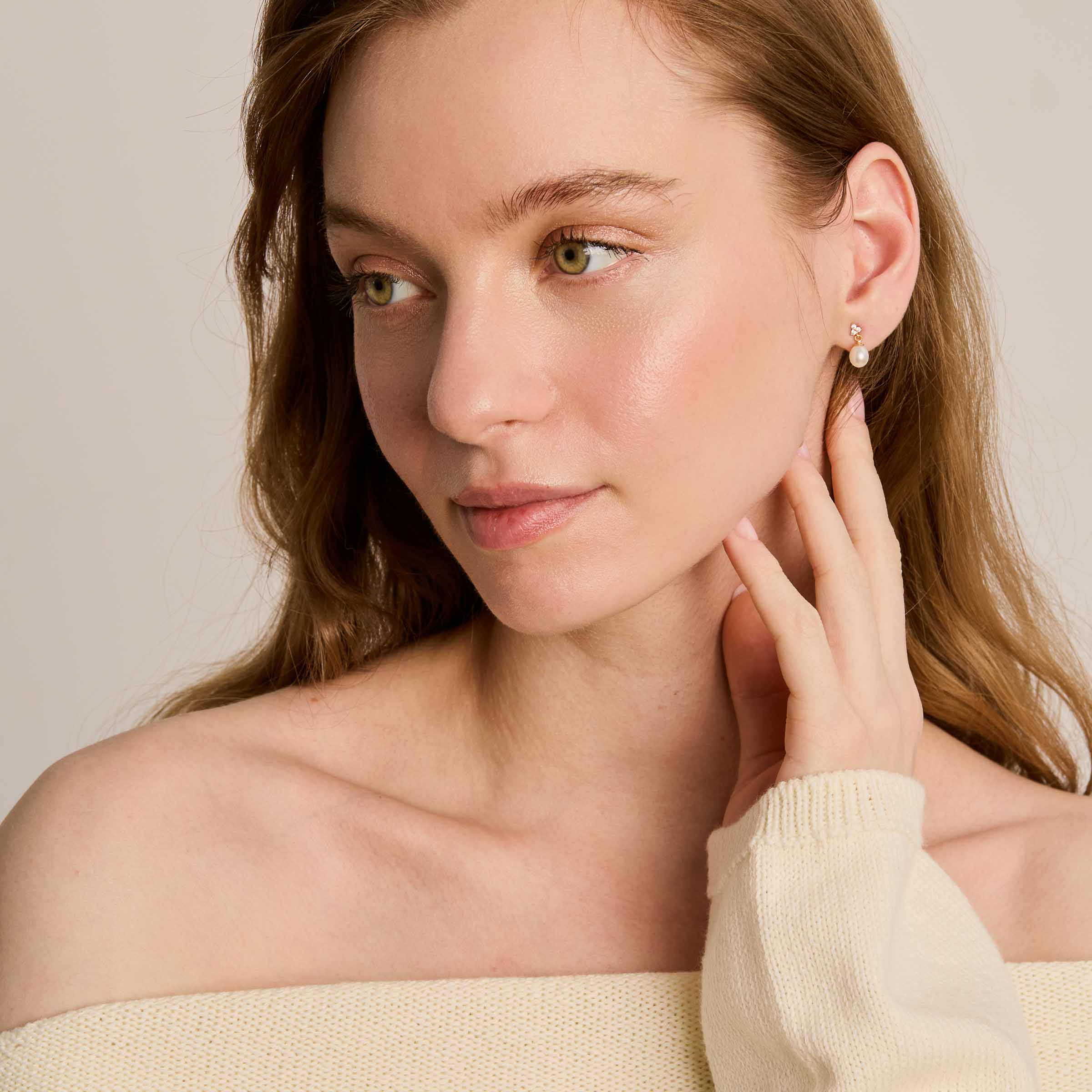 Nana Earrings - Silver & Pearls