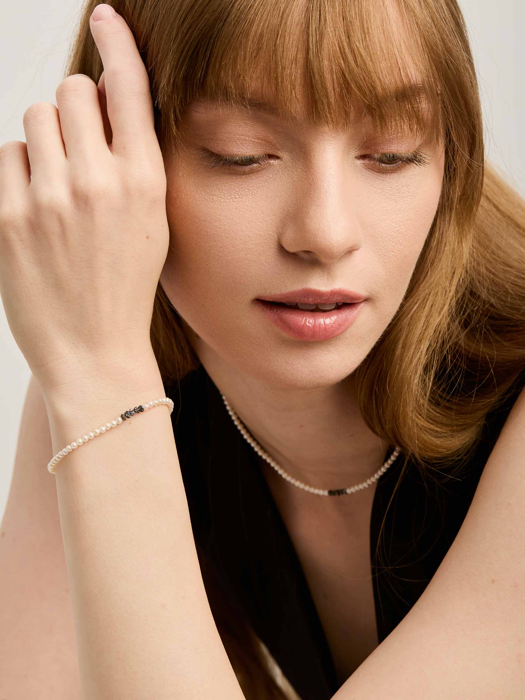 Sayuri Bracelet - Black Diamonds & Gold